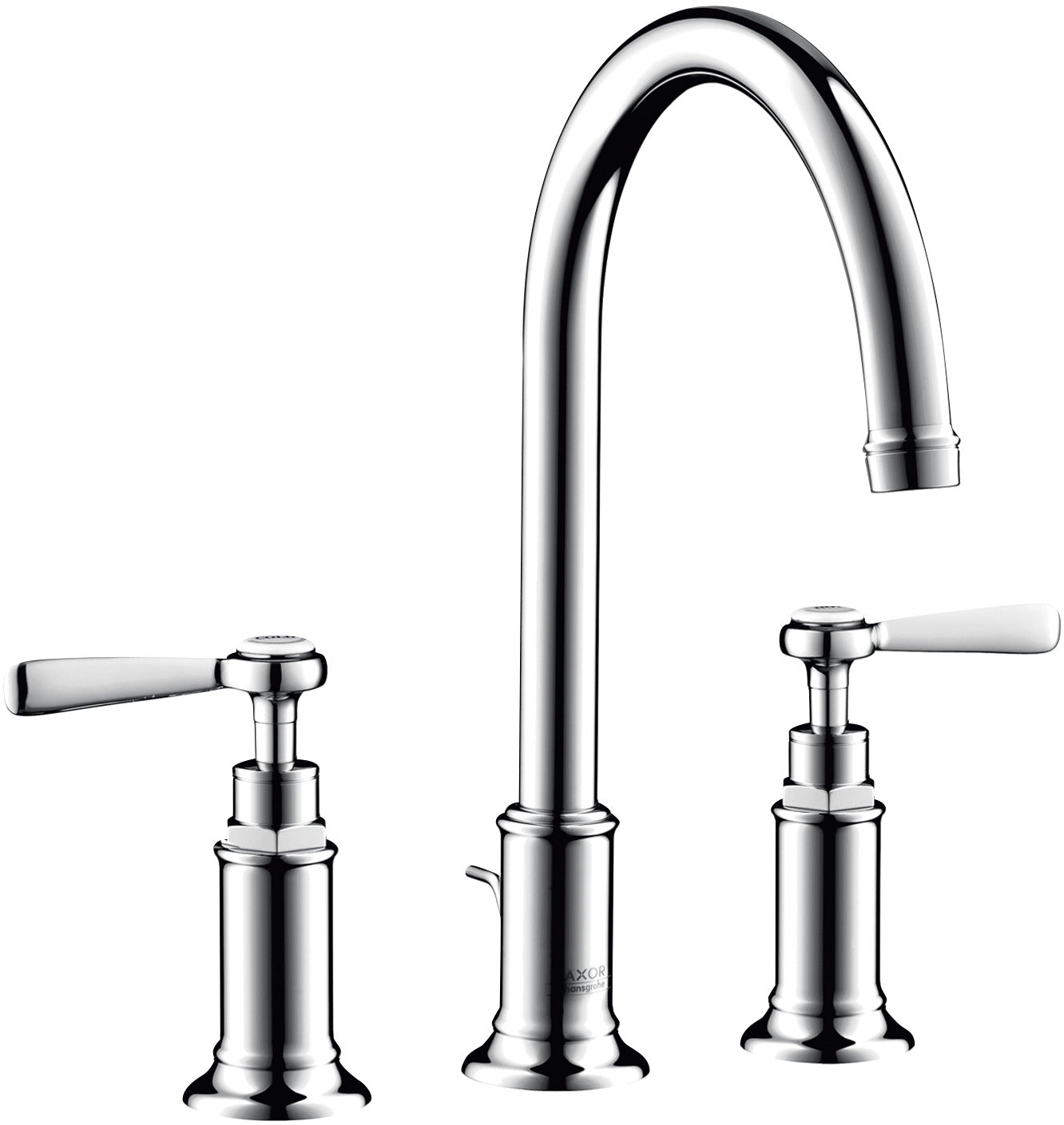AXOR Montreux 3-hole basin mixer 180 with lever handles and pop-up waste