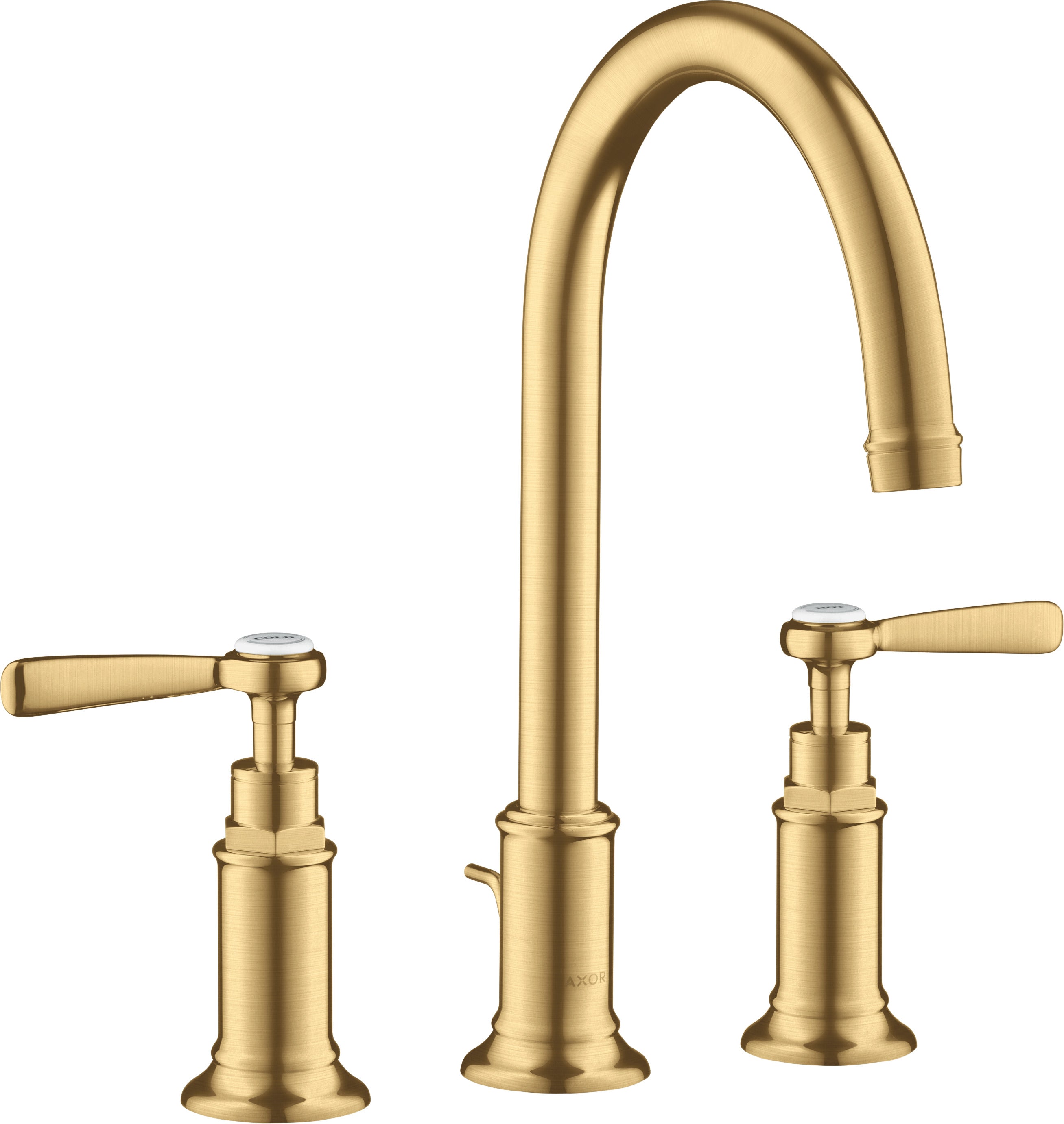 AXOR Montreux 3-hole basin mixer 180 with lever handles and pop-up waste