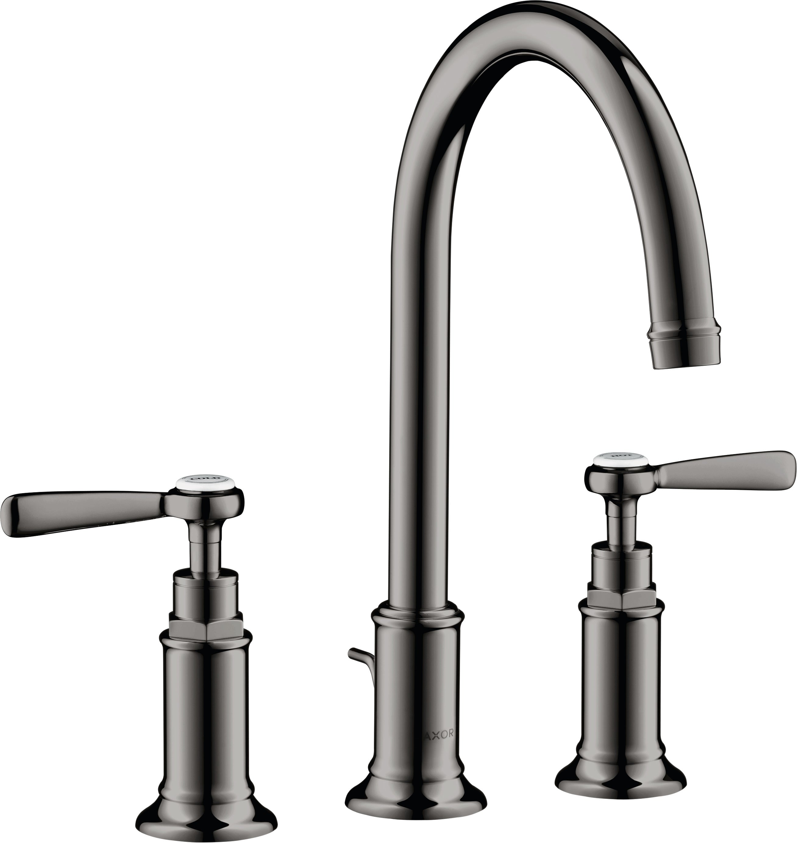 AXOR Montreux 3-hole basin mixer 180 with lever handles and pop-up waste