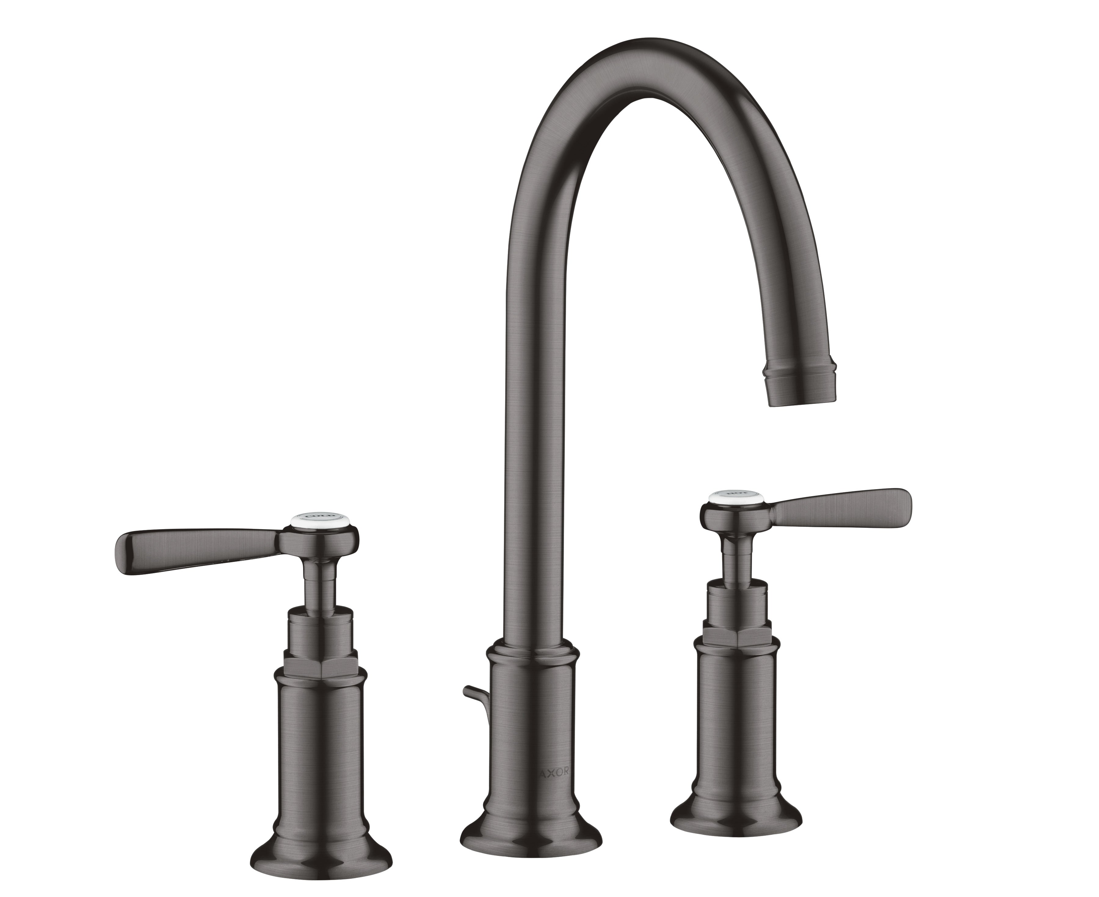 AXOR Montreux 3-hole basin mixer 180 with lever handles and pop-up waste