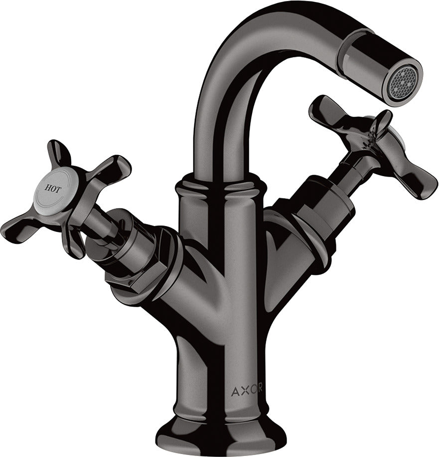 AXOR Montreux 2-handle bidet mixer with cross handles and pop-up waste