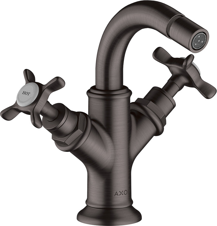 AXOR Montreux 2-handle bidet mixer with cross handles and pop-up waste