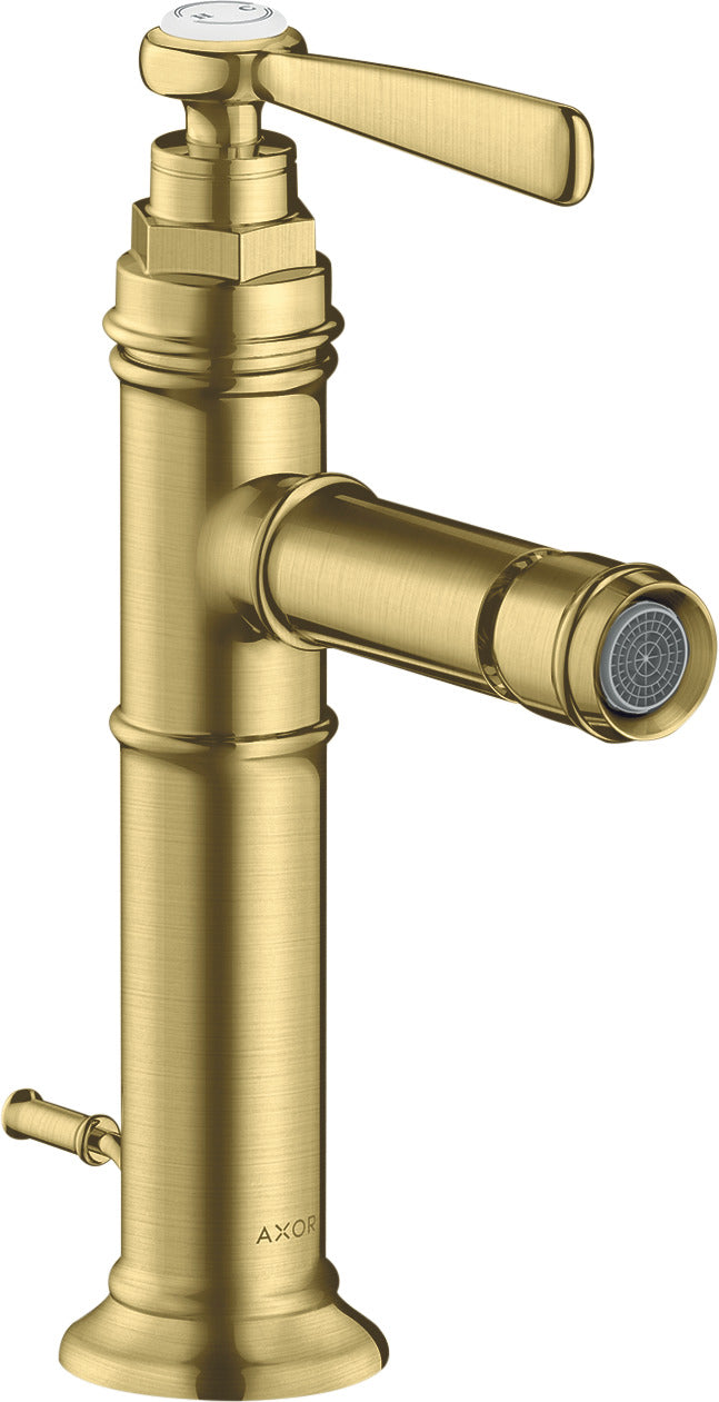 AXOR Montreux Single lever bidet mixer with lever handle and pop-up waste
