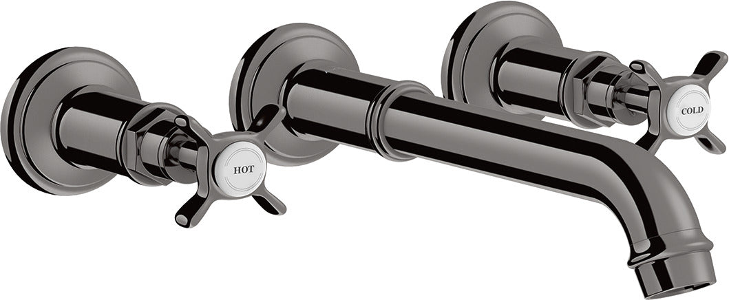 AXOR Montreux 3-hole basin mixer for concealed installation wall-mounted and cross handles