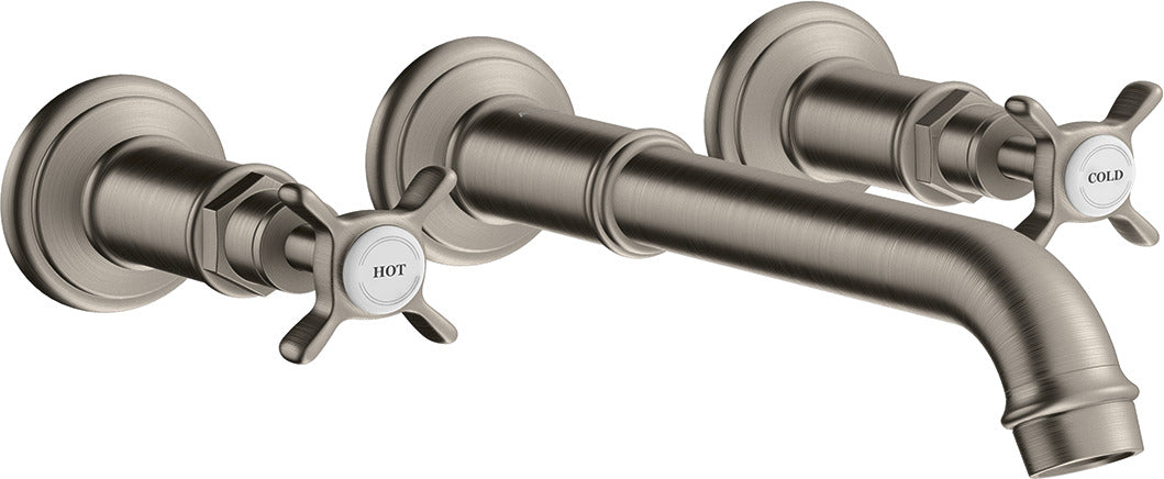 AXOR Montreux 3-hole basin mixer for concealed installation wall-mounted and cross handles