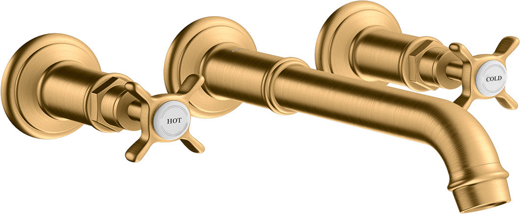 AXOR Montreux 3-hole basin mixer for concealed installation wall-mounted and cross handles