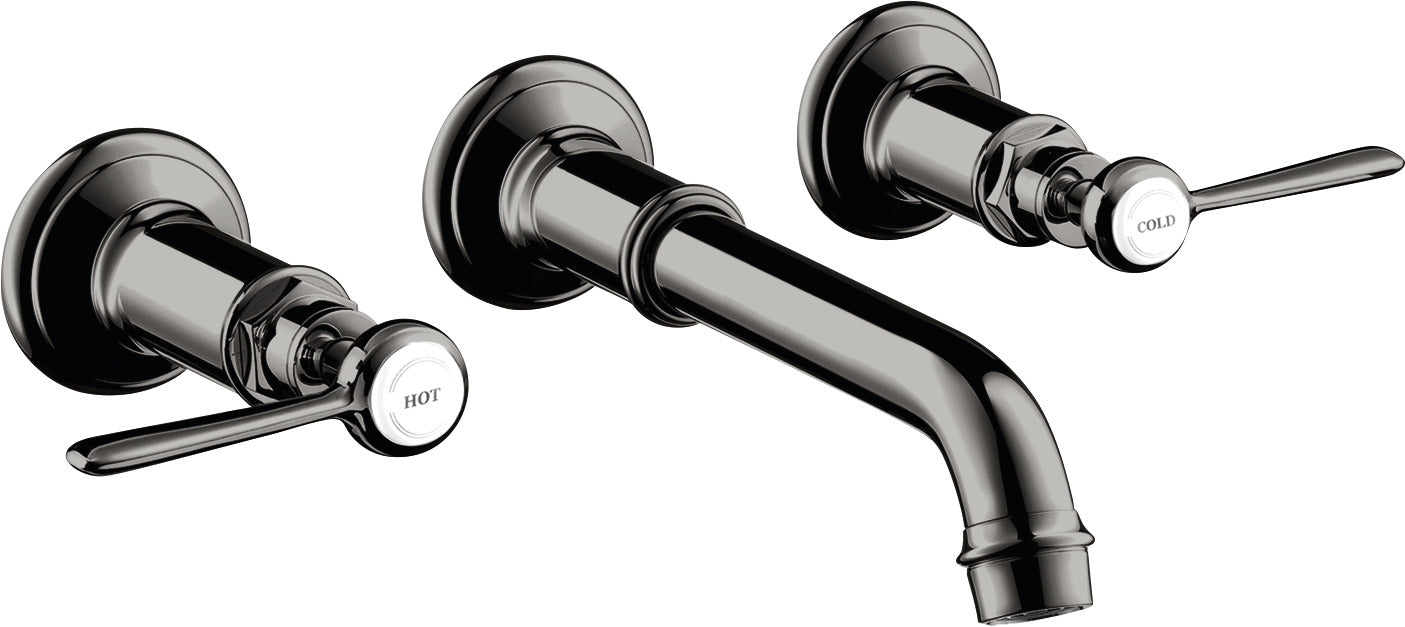 AXOR Montreux 3-hole basin mixer for concealed installation wall-mounted with spout 165 - 225 mm and lever handles