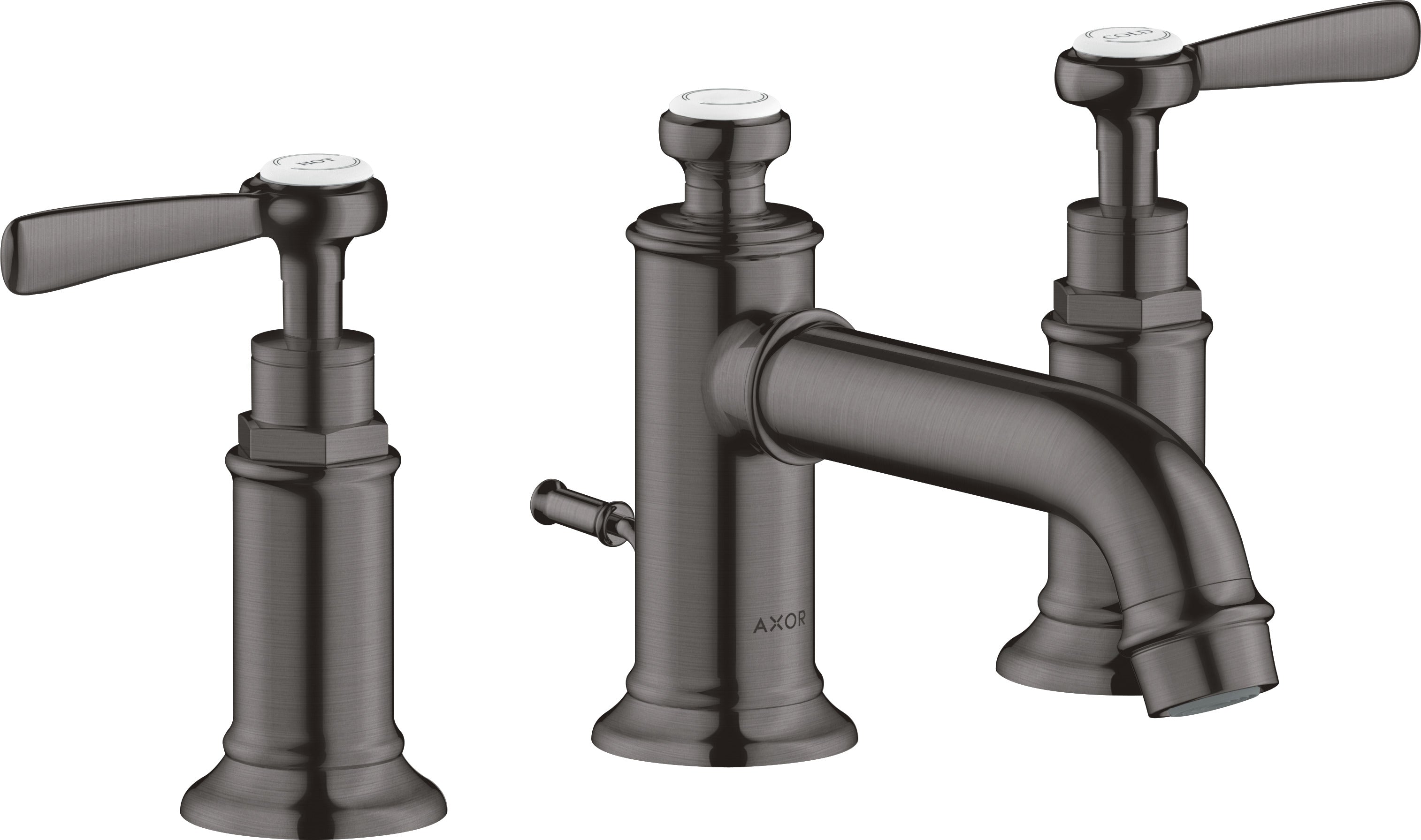 AXOR Montreux 3-hole basin mixer 30 with lever handles and pop-up waste