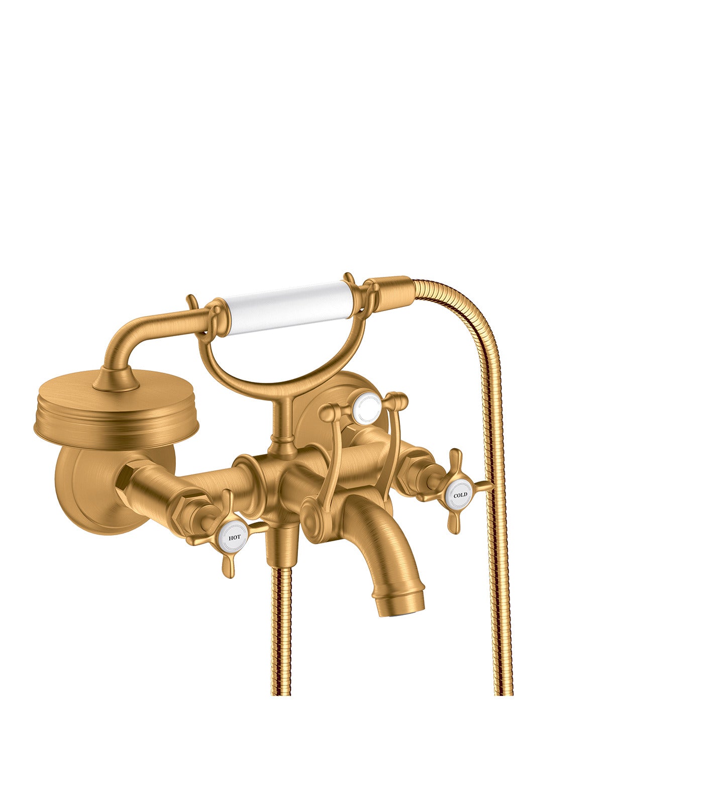 AXOR Montreux 2-handle manual bath mixer for exposed installation with cross handles