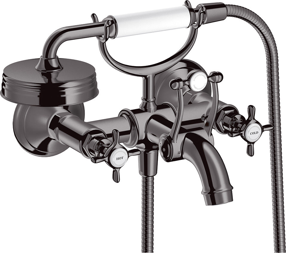AXOR Montreux 2-handle manual bath mixer for exposed installation with cross handles