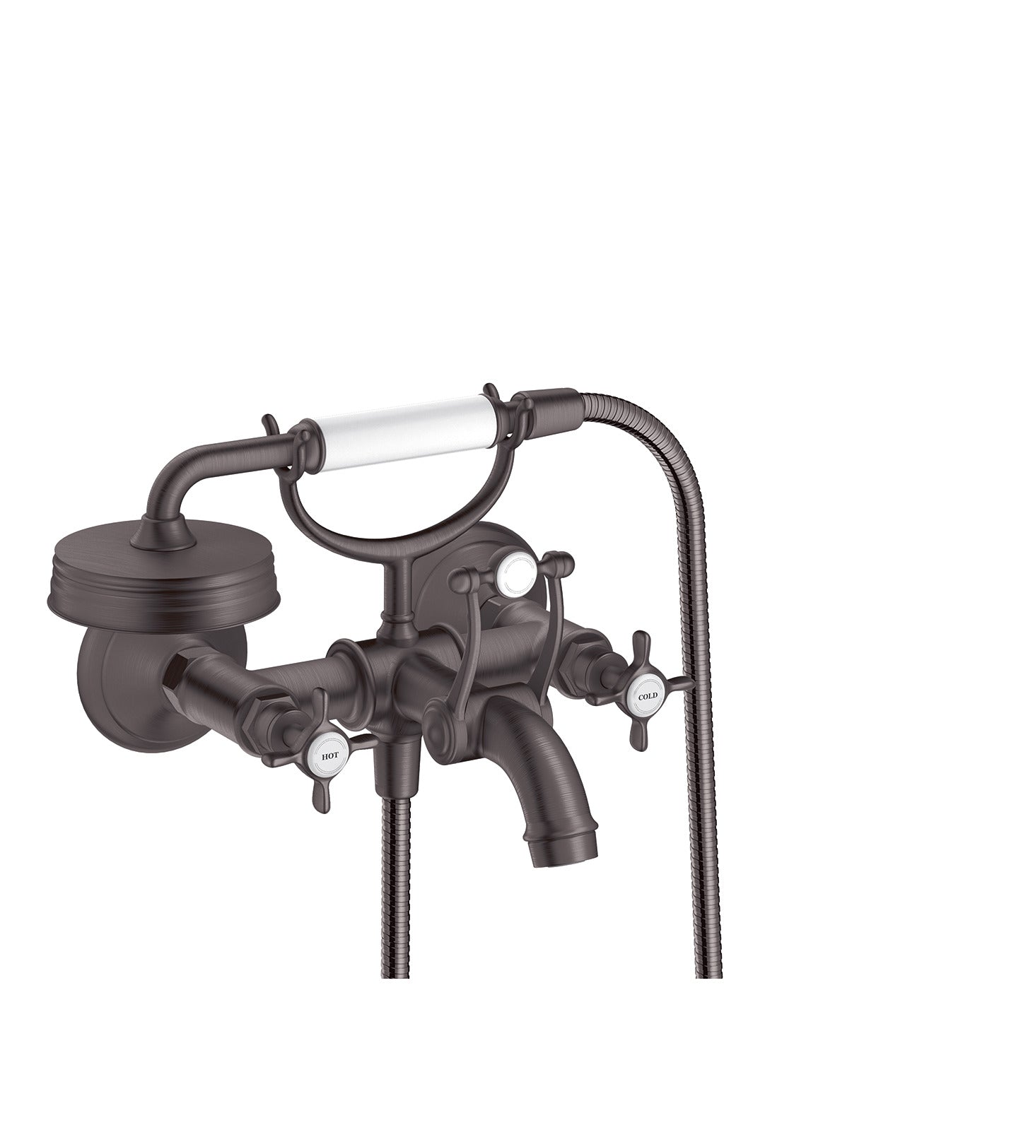 AXOR Montreux 2-handle manual bath mixer for exposed installation with cross handles