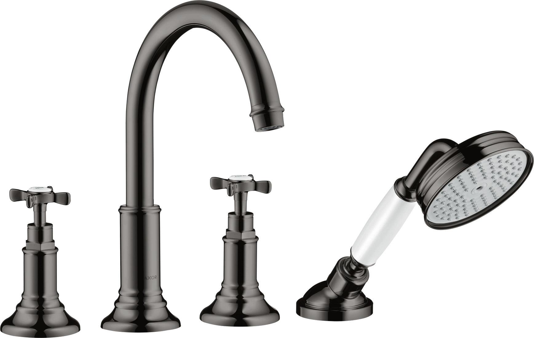 AXOR Montreux 4-hole tile mounted bath mixer with cross handles