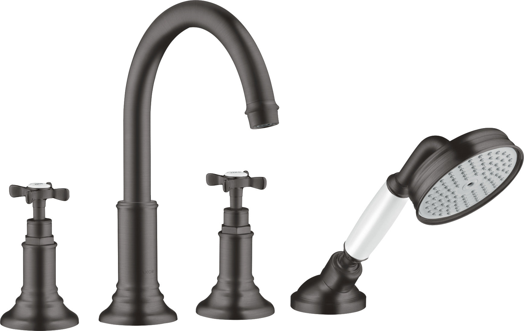 AXOR Montreux 4-hole tile mounted bath mixer with cross handles