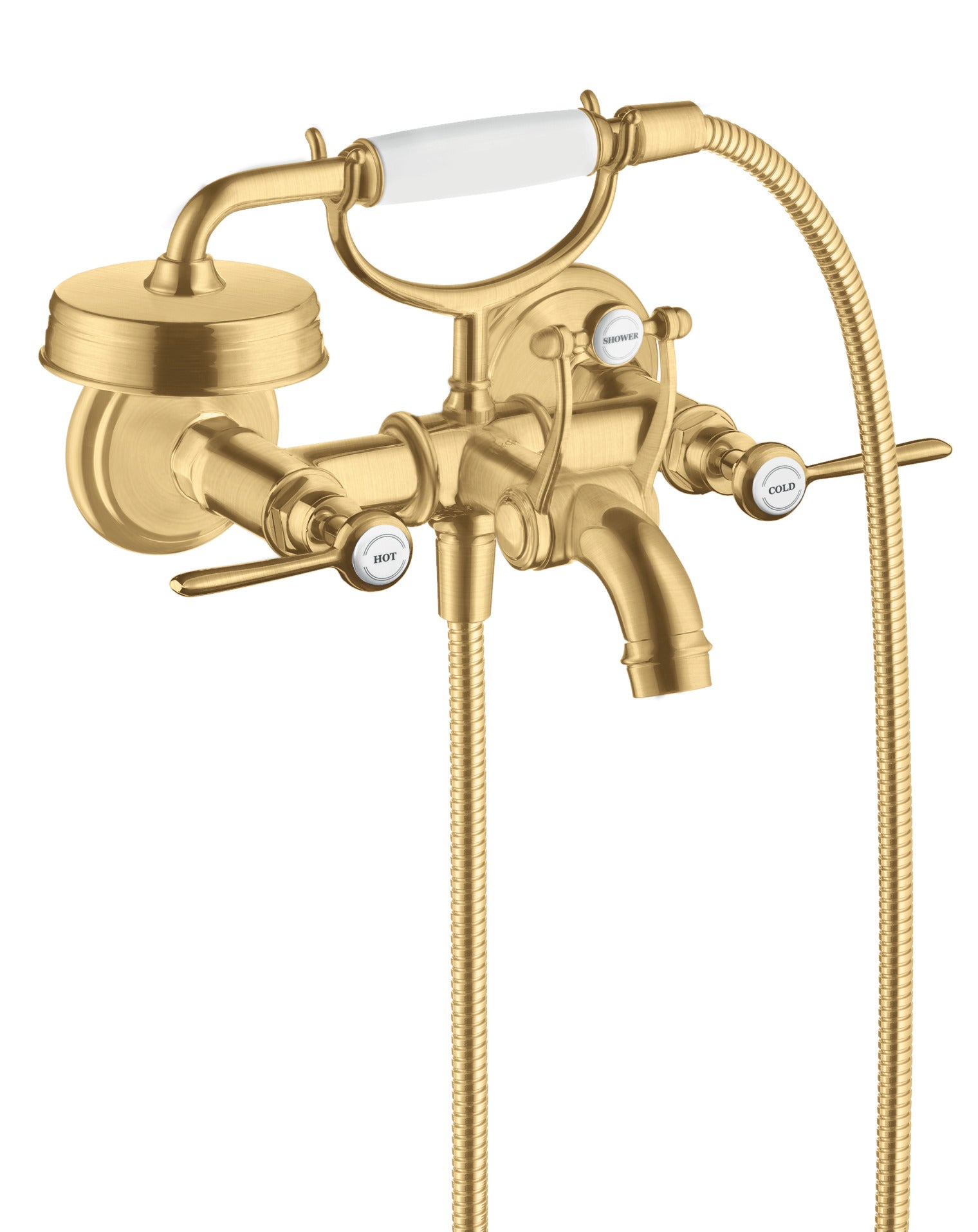 AXOR Montreux 2-handle manual bath mixer for exposed installation with lever handles