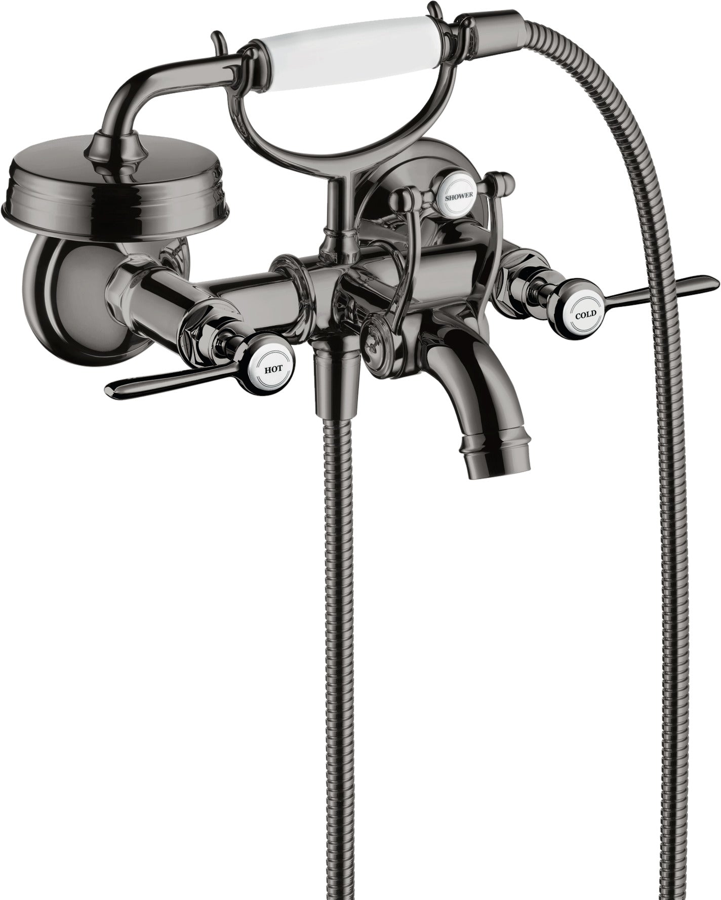 AXOR Montreux 2-handle manual bath mixer for exposed installation with lever handles