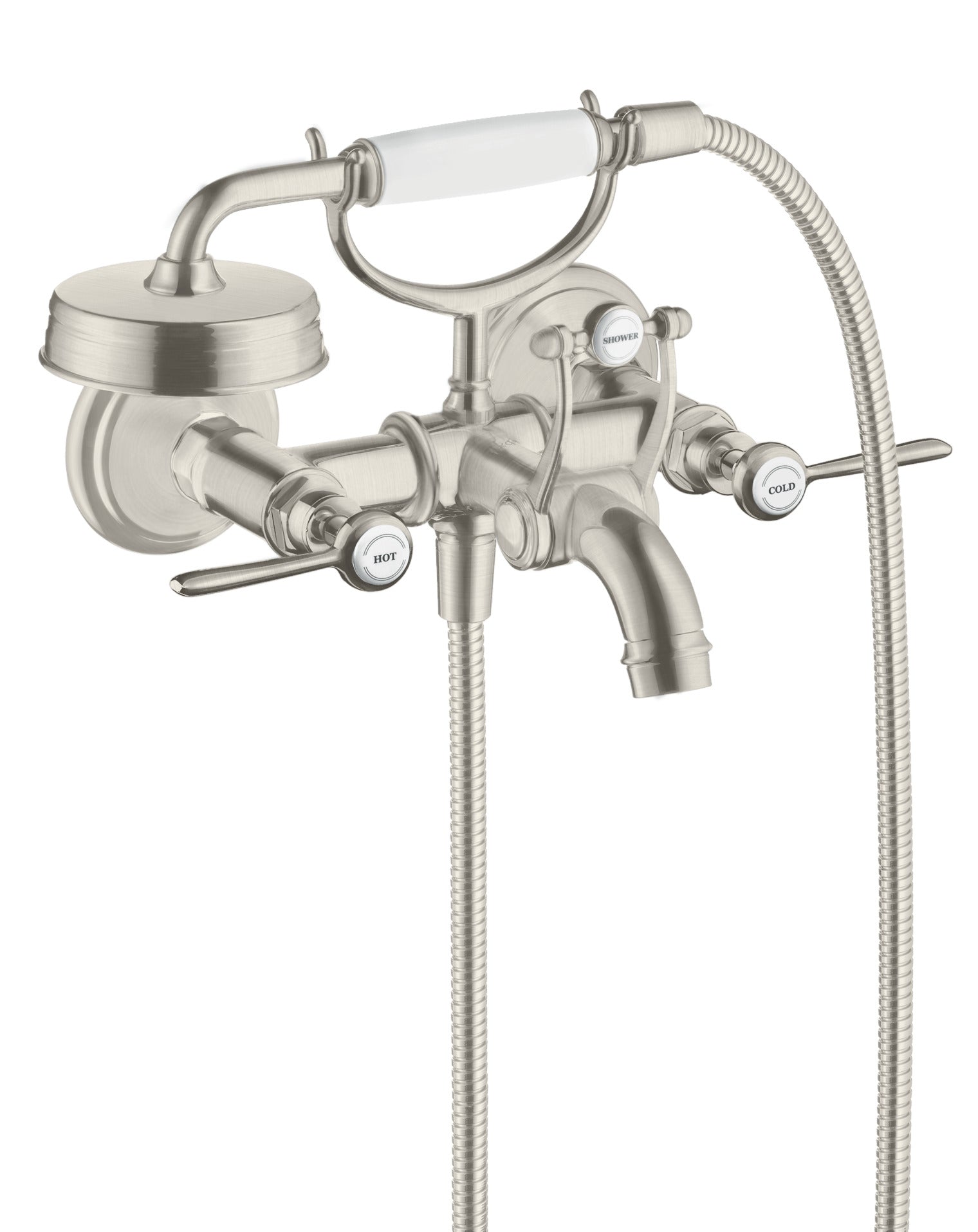 AXOR Montreux 2-handle manual bath mixer for exposed installation with lever handles