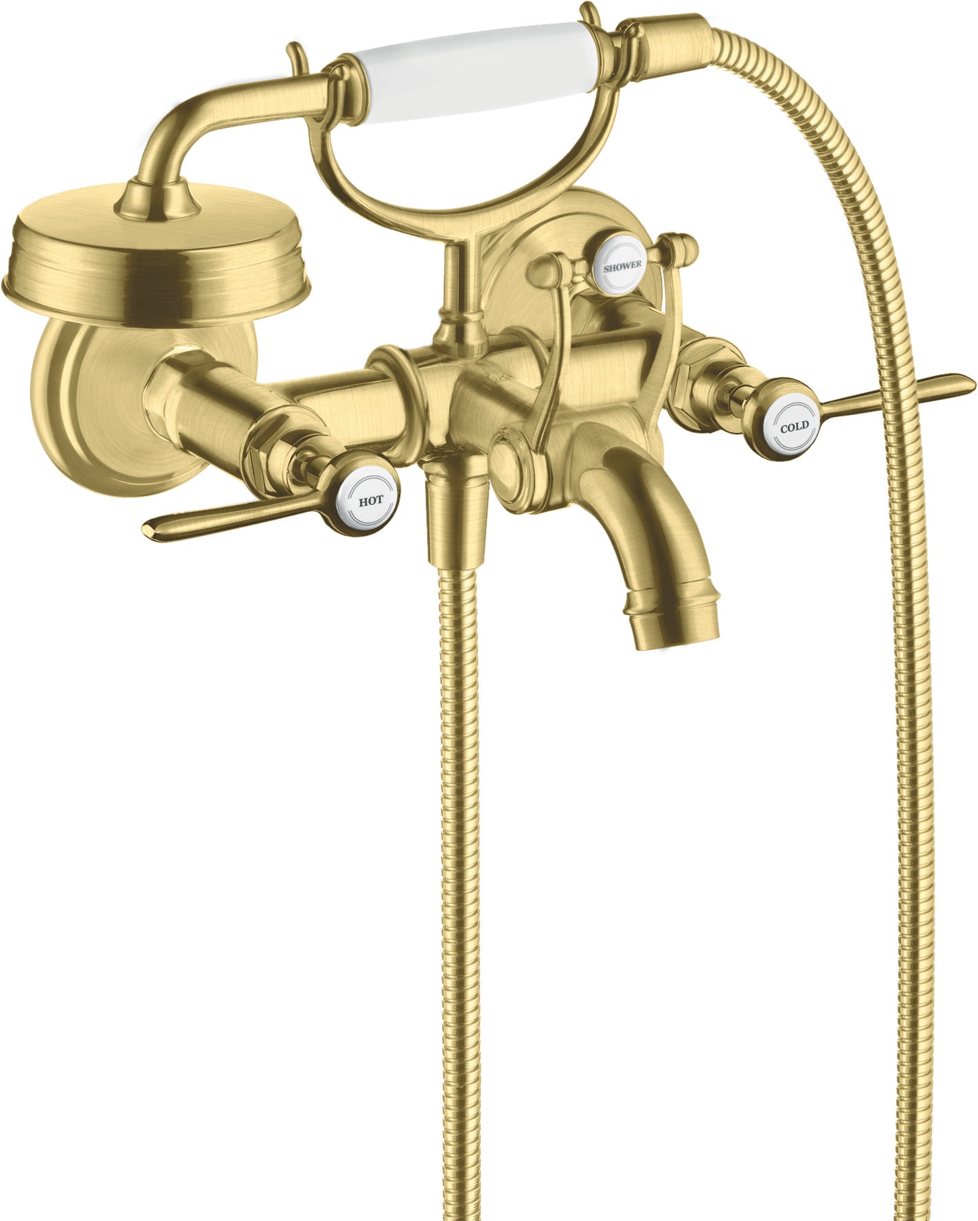 AXOR Montreux 2-handle manual bath mixer for exposed installation with lever handles