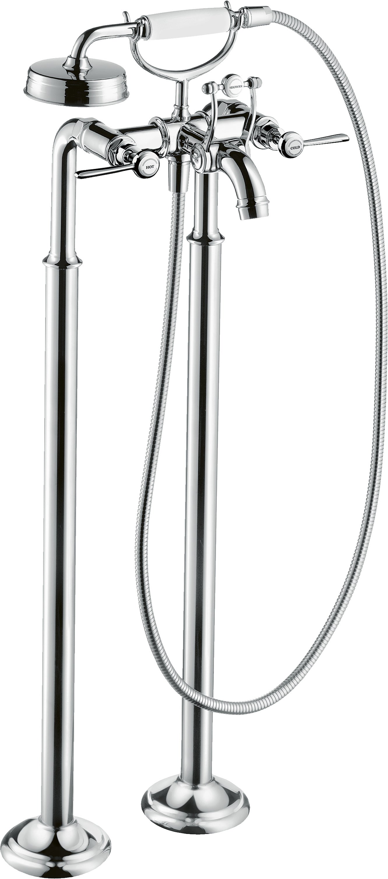 AXOR Montreux 2-handle manual bath mixer floor-standing with lever handles