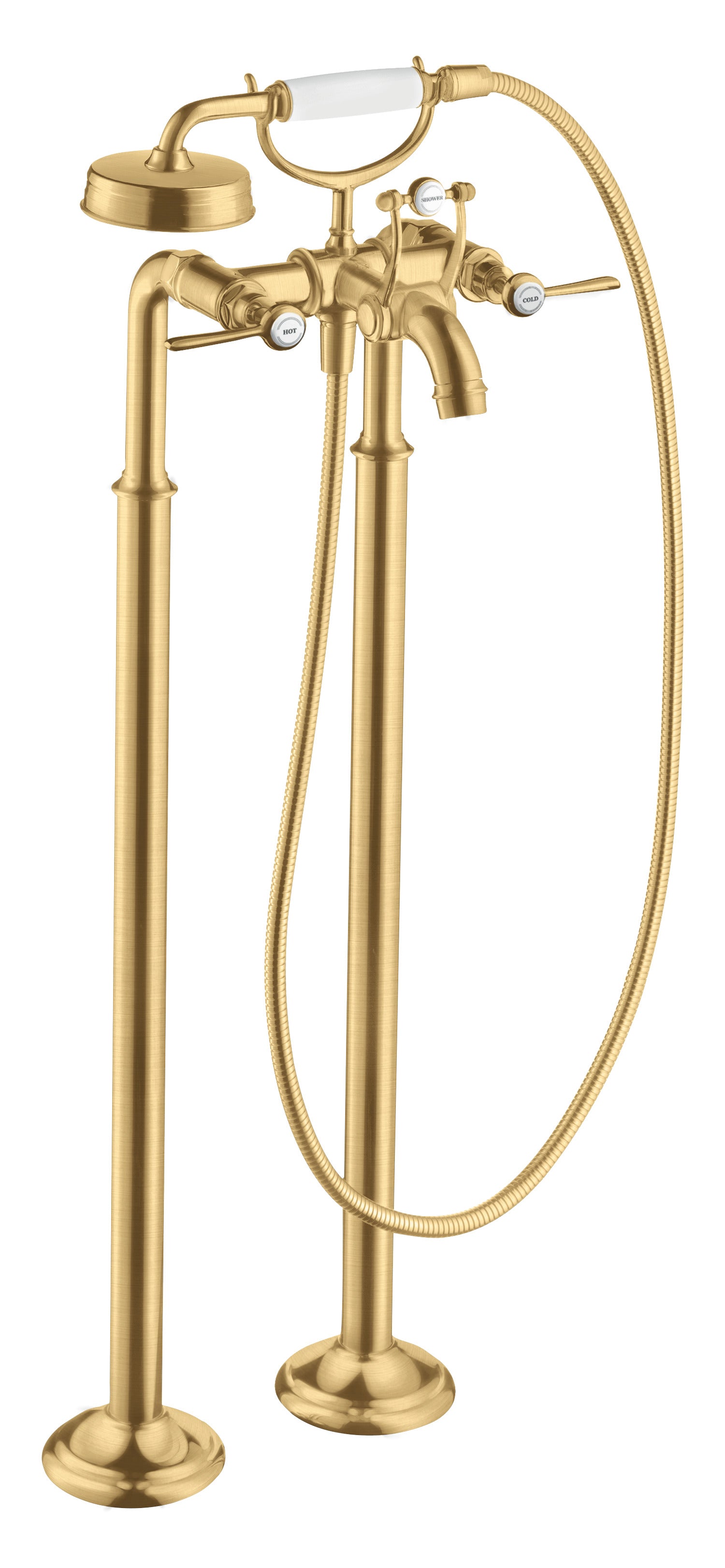 AXOR Montreux 2-handle manual bath mixer floor-standing with lever handles