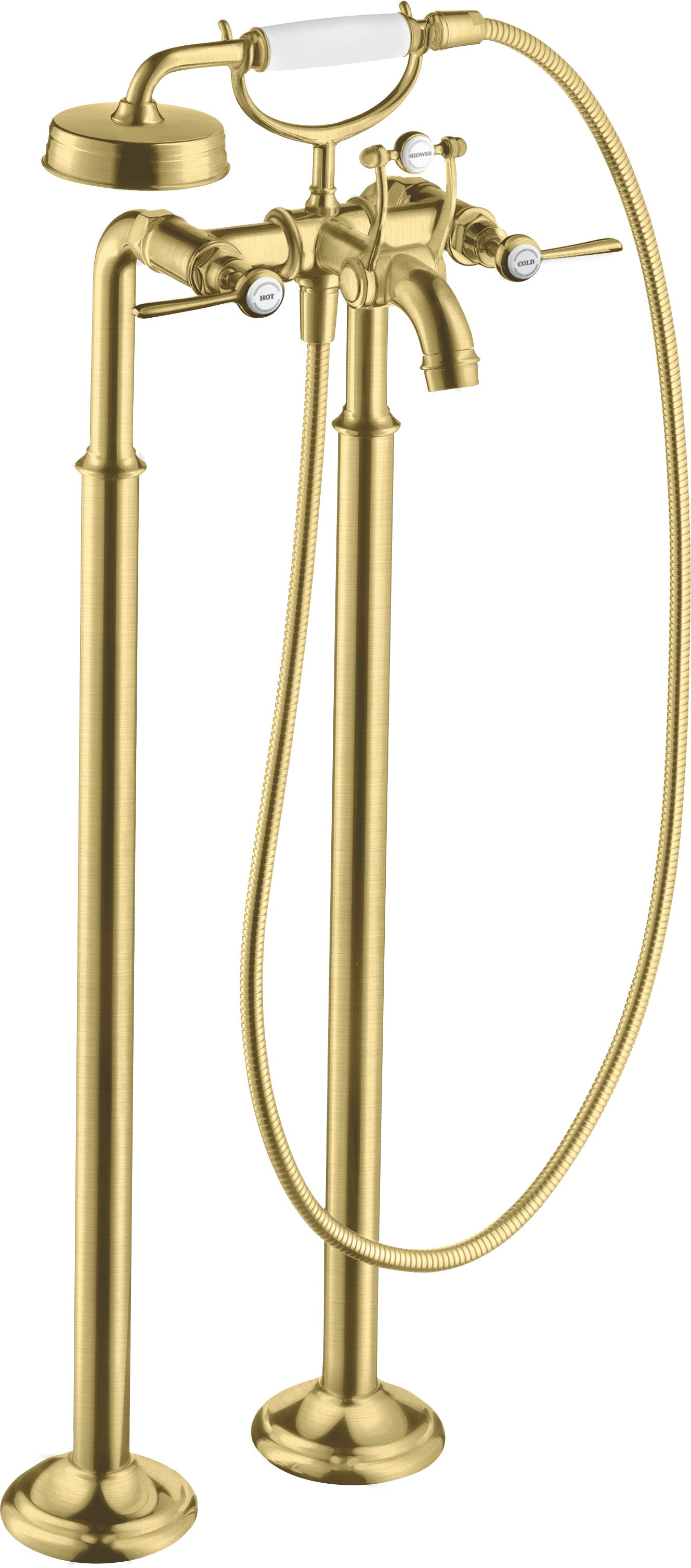 AXOR Montreux 2-handle manual bath mixer floor-standing with lever handles