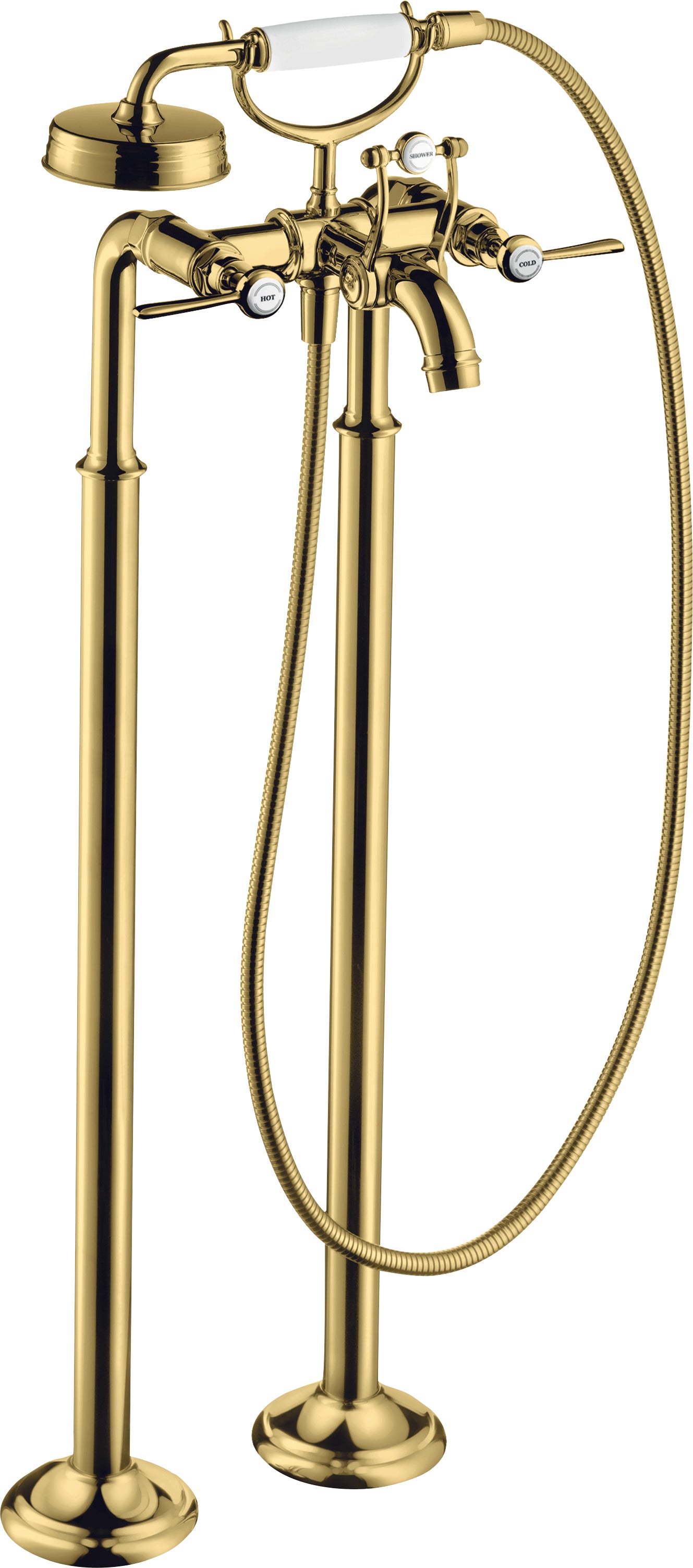 AXOR Montreux 2-handle manual bath mixer floor-standing with lever handles