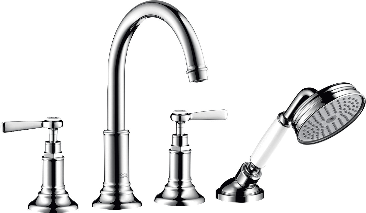 AXOR Montreux 4-hole tile mounted bath mixer with lever handles