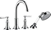 AXOR Montreux 4-hole tile mounted bath mixer with lever handles
