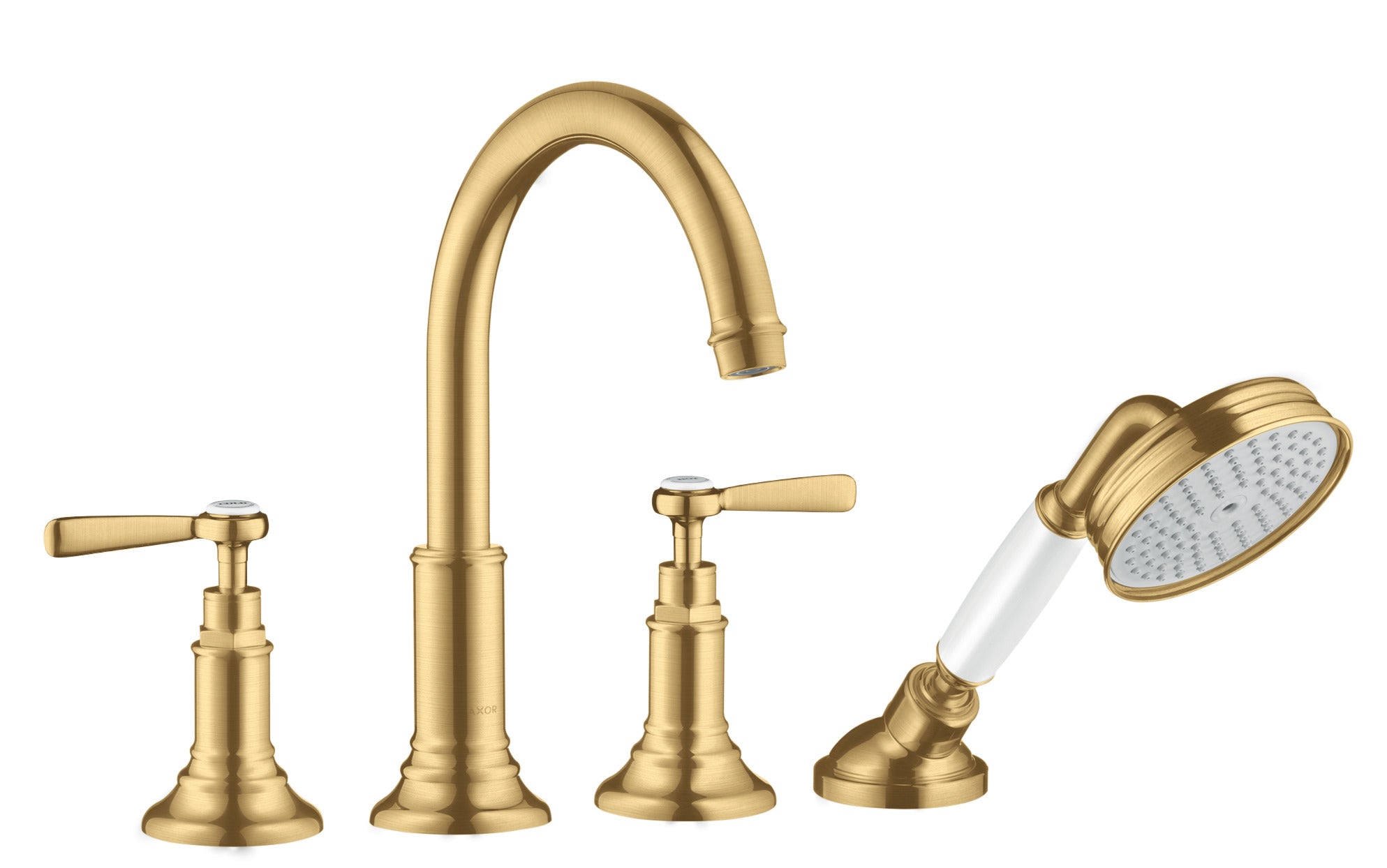 AXOR Montreux 4-hole tile mounted bath mixer with lever handles