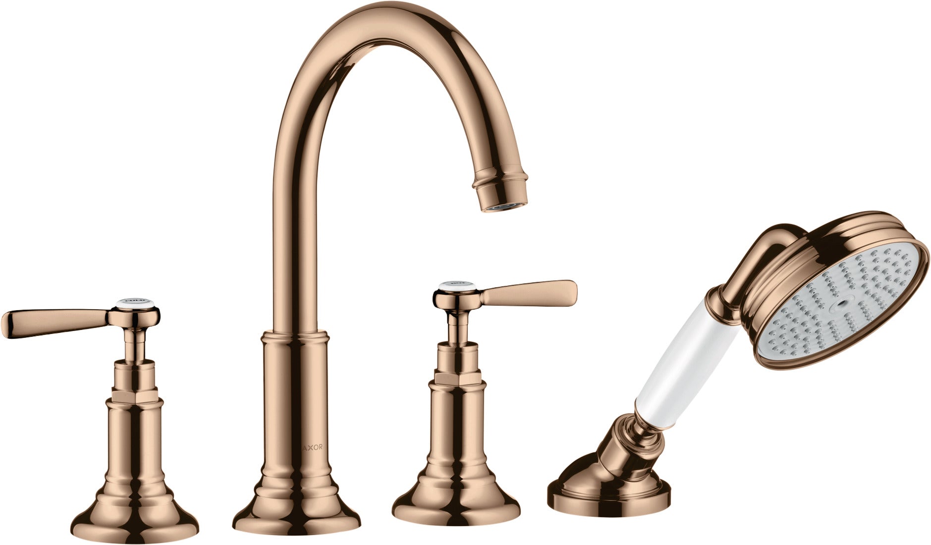AXOR Montreux 4-hole tile mounted bath mixer with lever handles