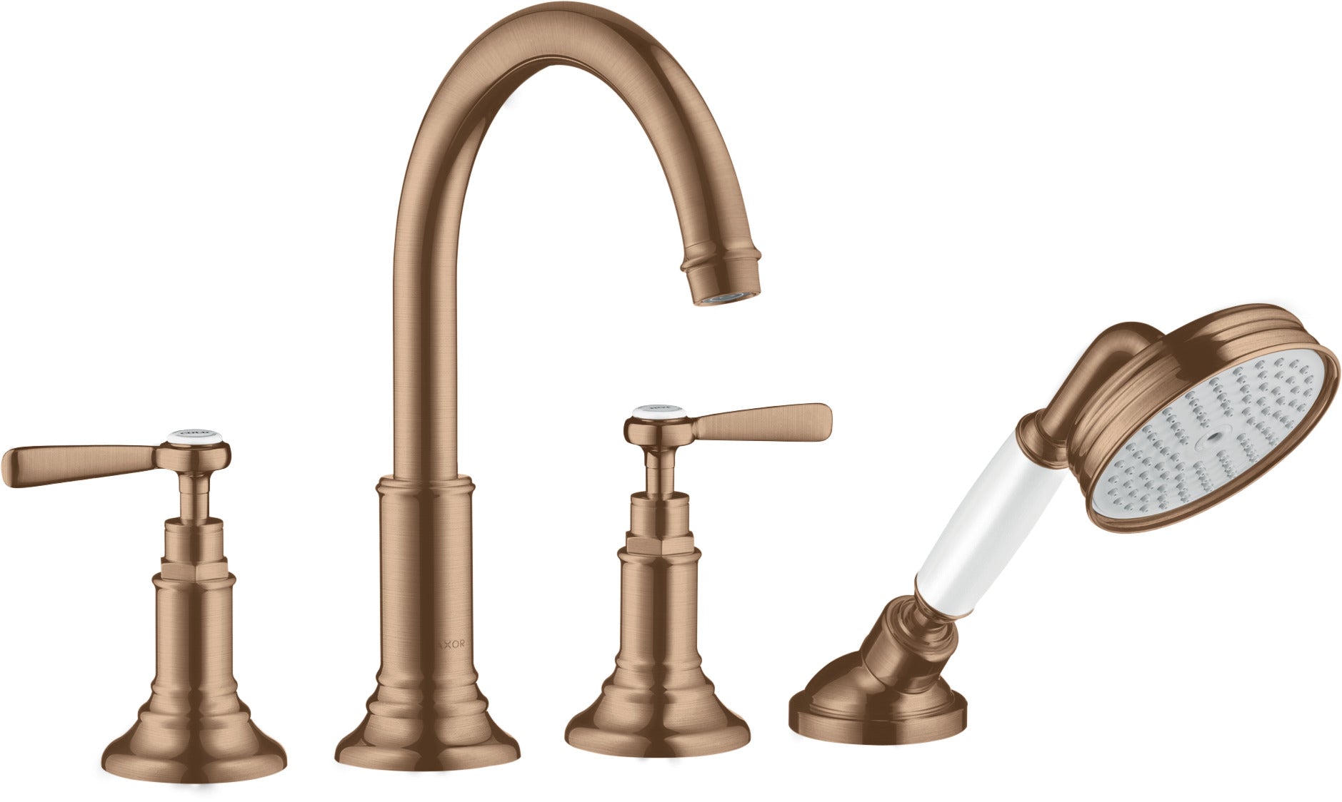 AXOR Montreux 4-hole tile mounted bath mixer with lever handles