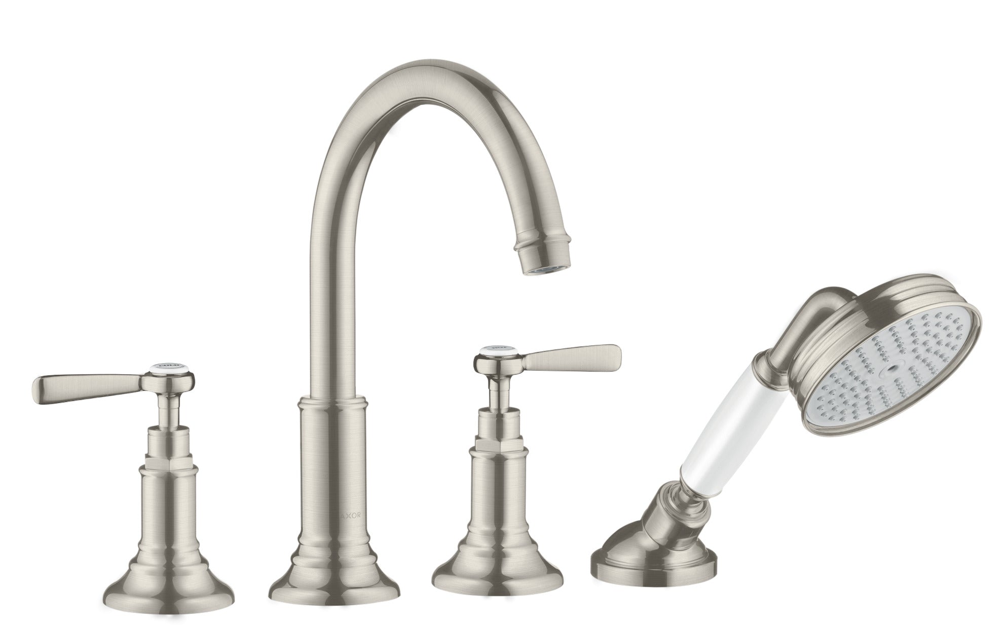 AXOR Montreux 4-hole tile mounted bath mixer with lever handles