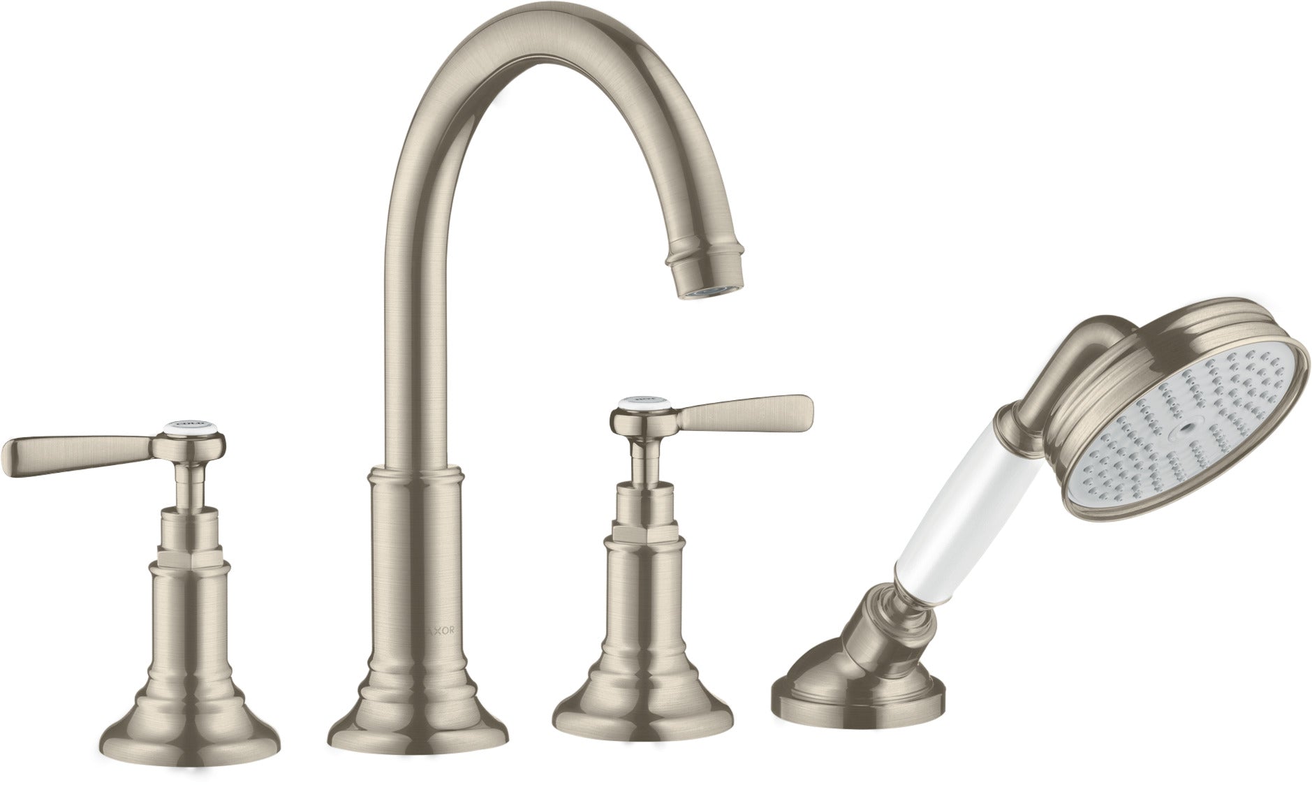 AXOR Montreux 4-hole tile mounted bath mixer with lever handles