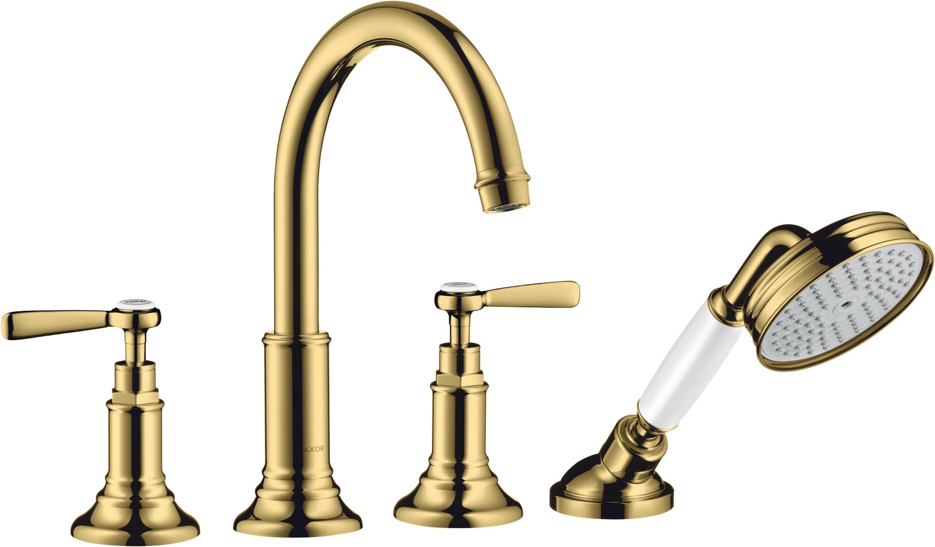 AXOR Montreux 4-hole tile mounted bath mixer with lever handles