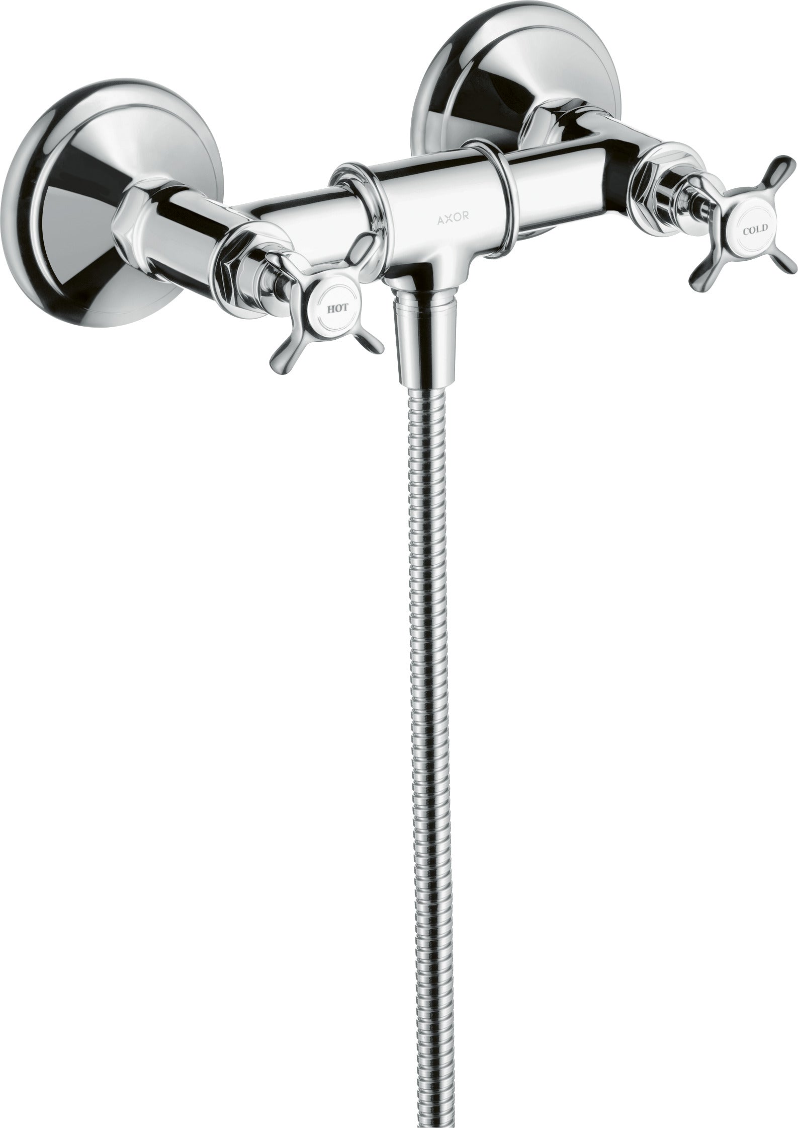 AXOR Montreux 2-handle manual shower mixer for exposed installation with cross handles