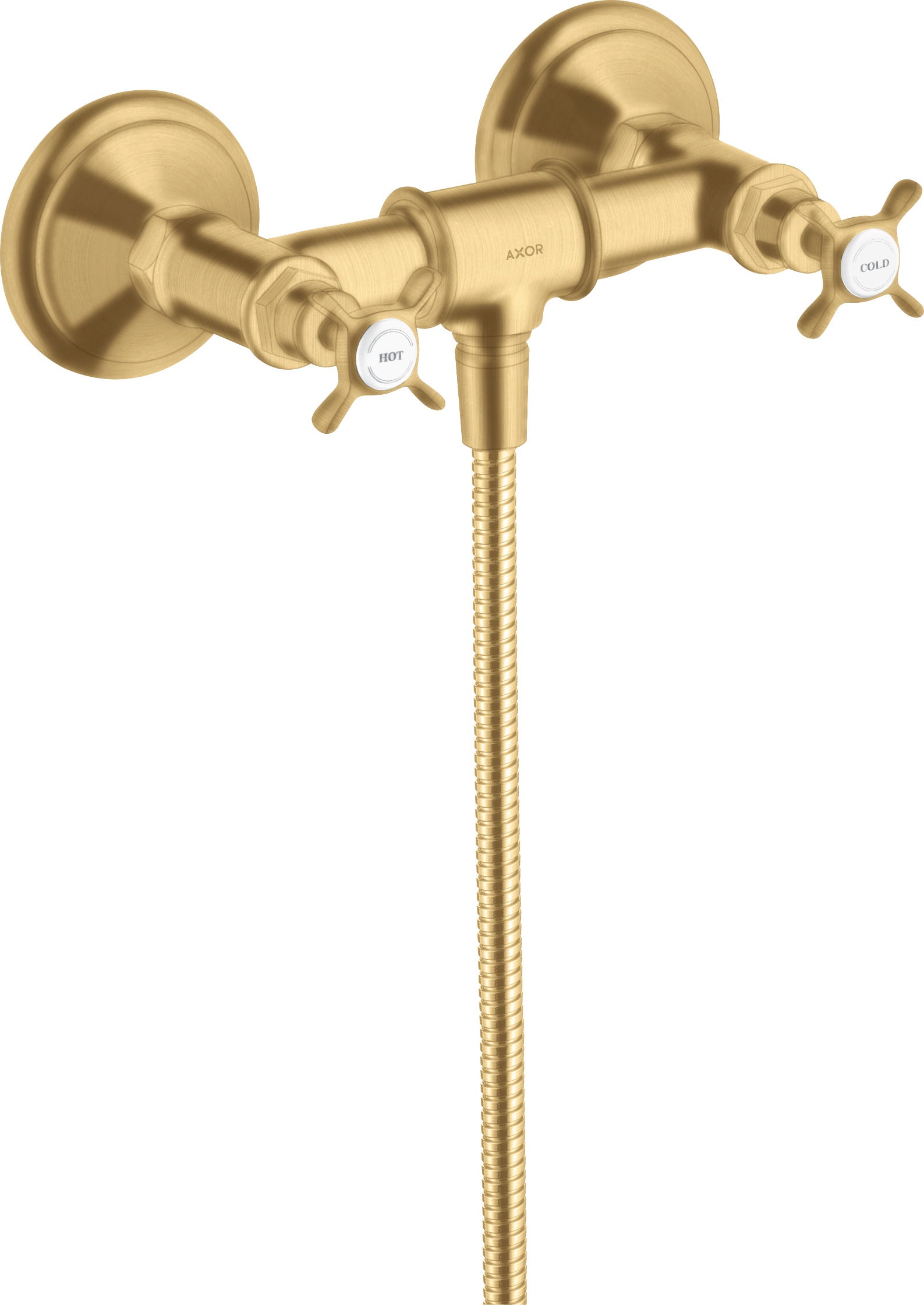 AXOR Montreux 2-handle manual shower mixer for exposed installation with cross handles