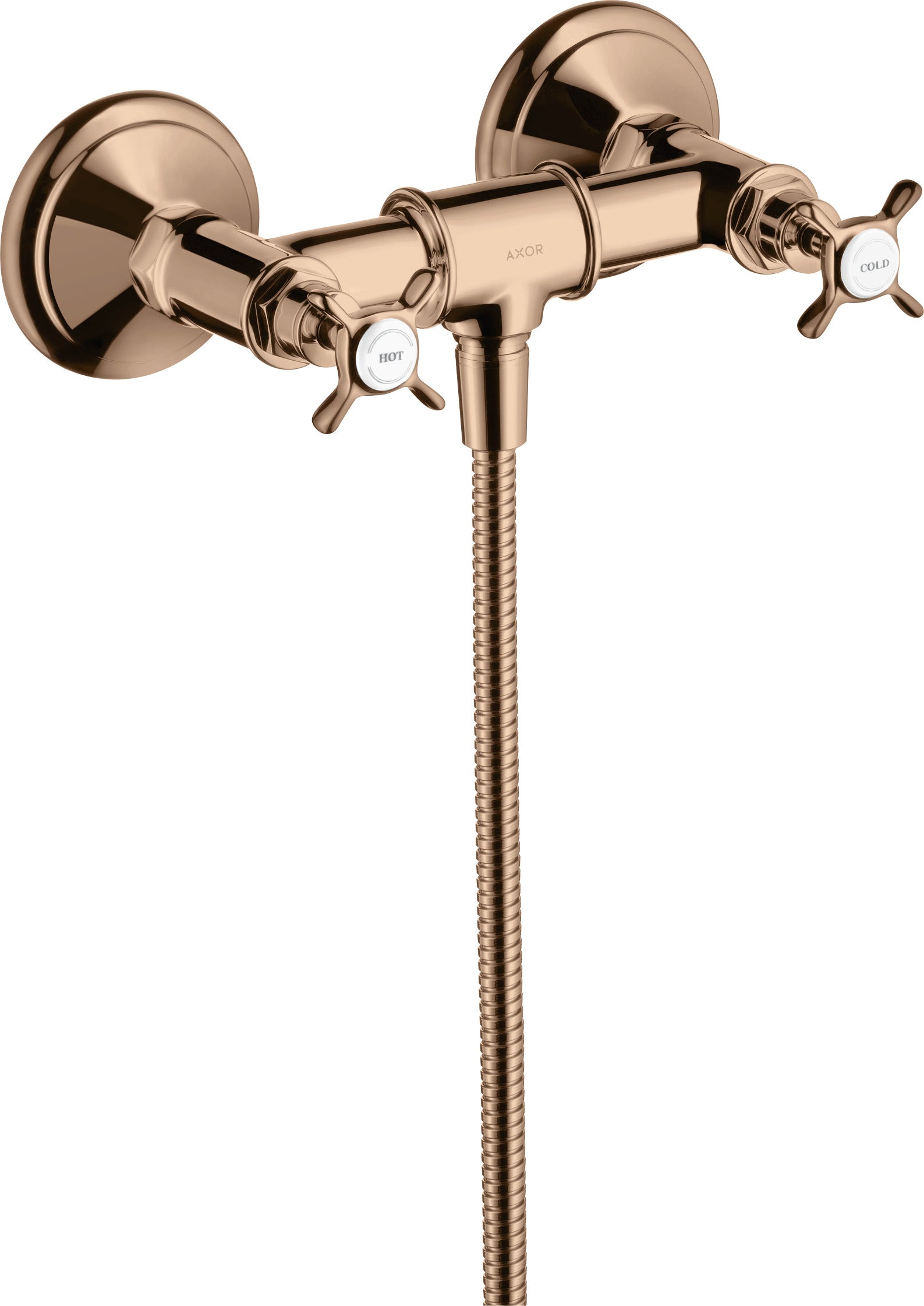 AXOR Montreux 2-handle manual shower mixer for exposed installation with cross handles