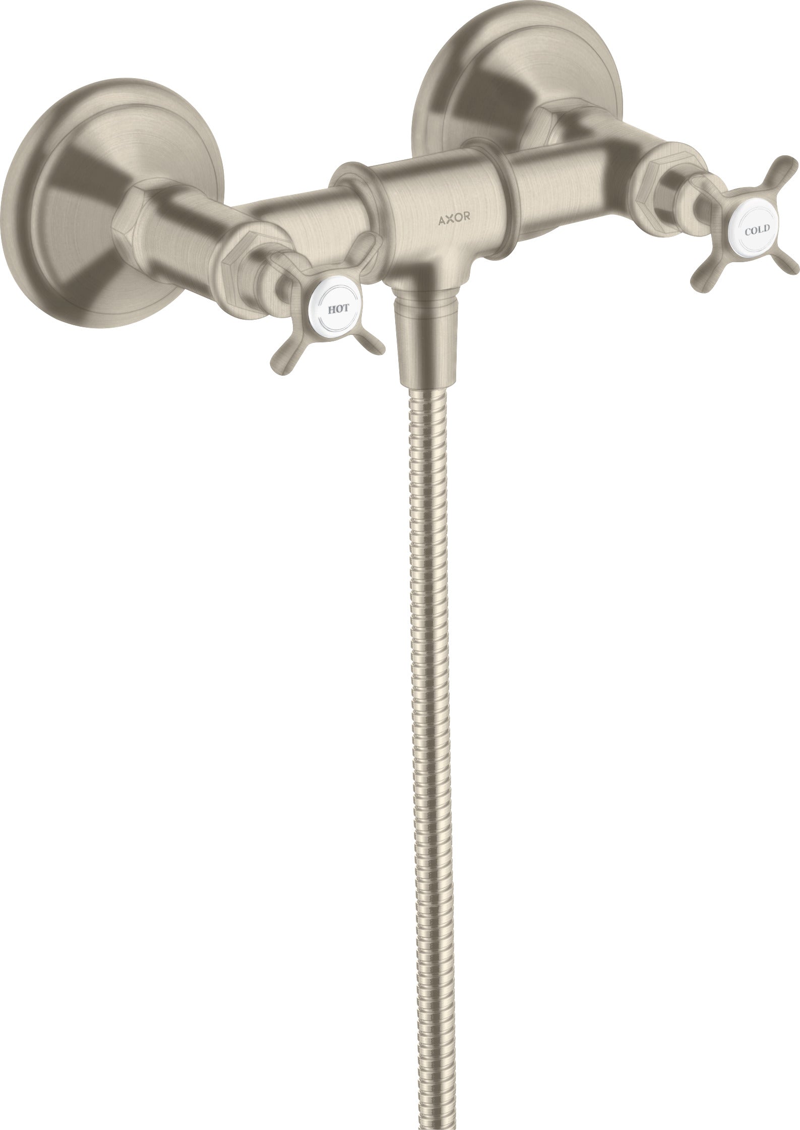 AXOR Montreux 2-handle manual shower mixer for exposed installation with cross handles