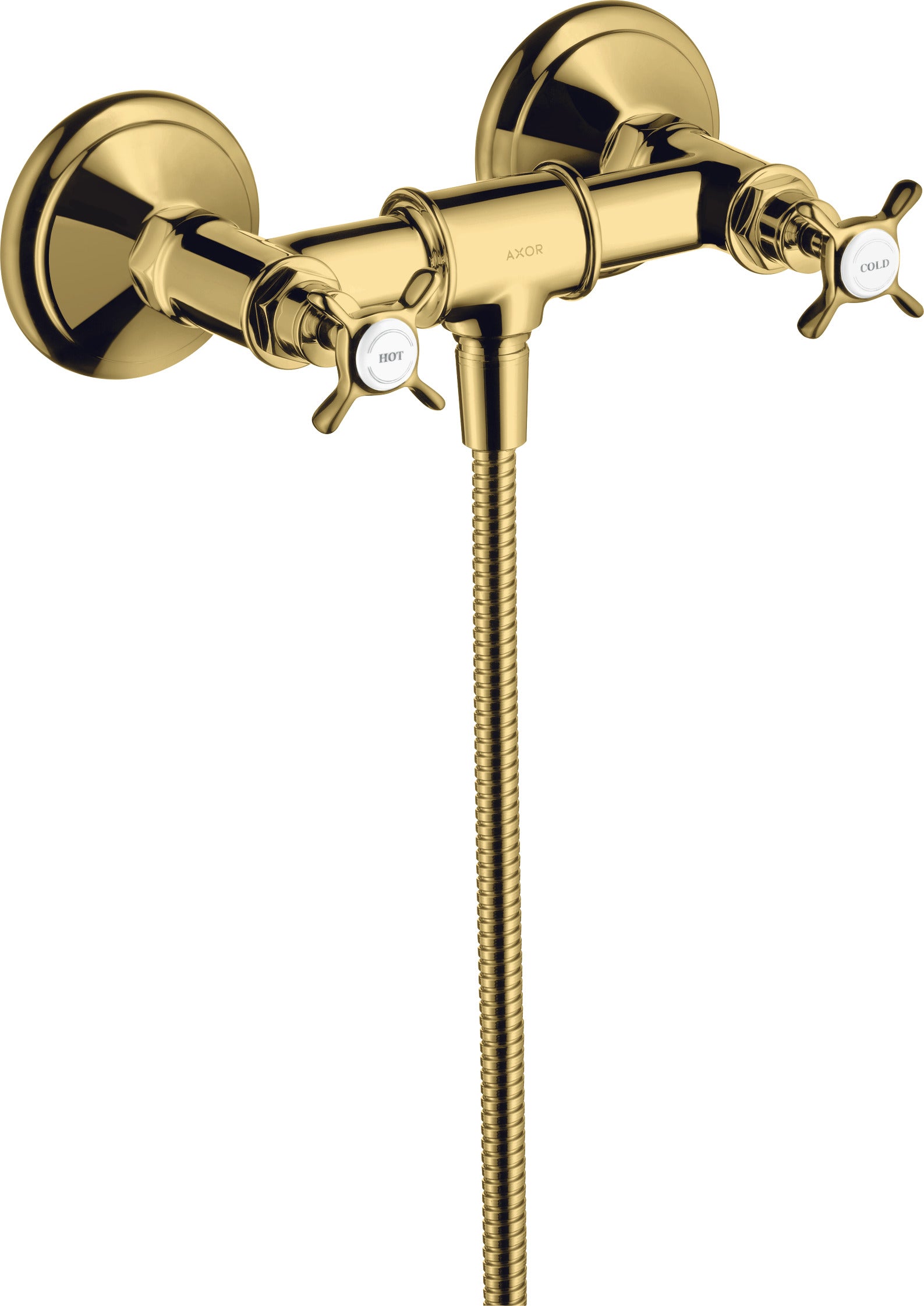 AXOR Montreux 2-handle manual shower mixer for exposed installation with cross handles