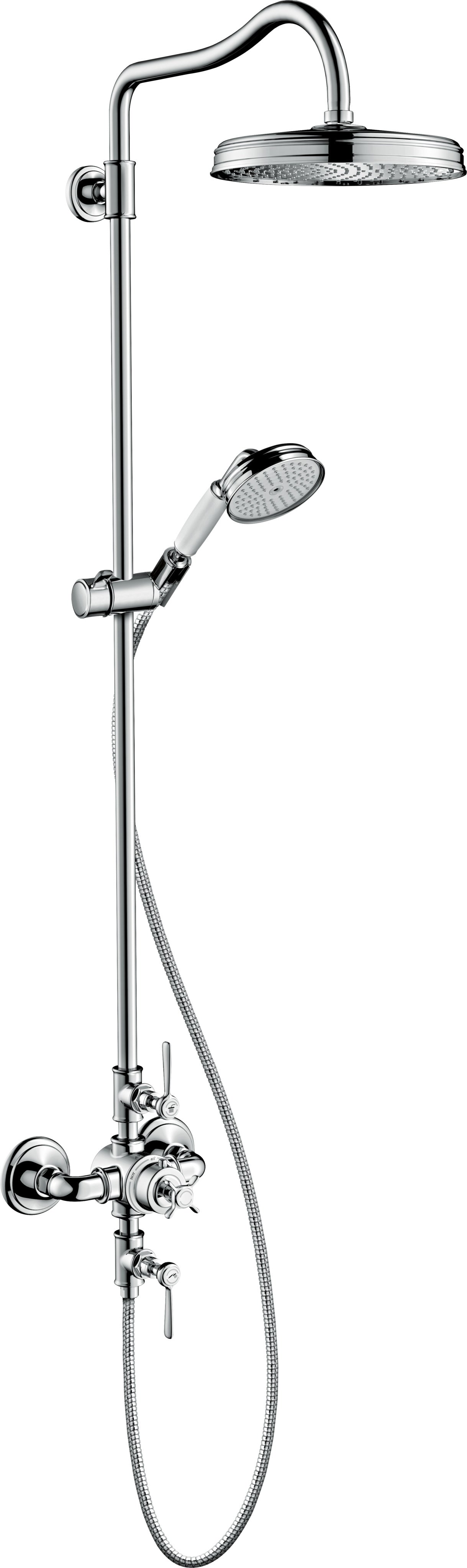 AXOR Montreux Showerpipe with thermostatic mixer and 1jet overhead shower 240