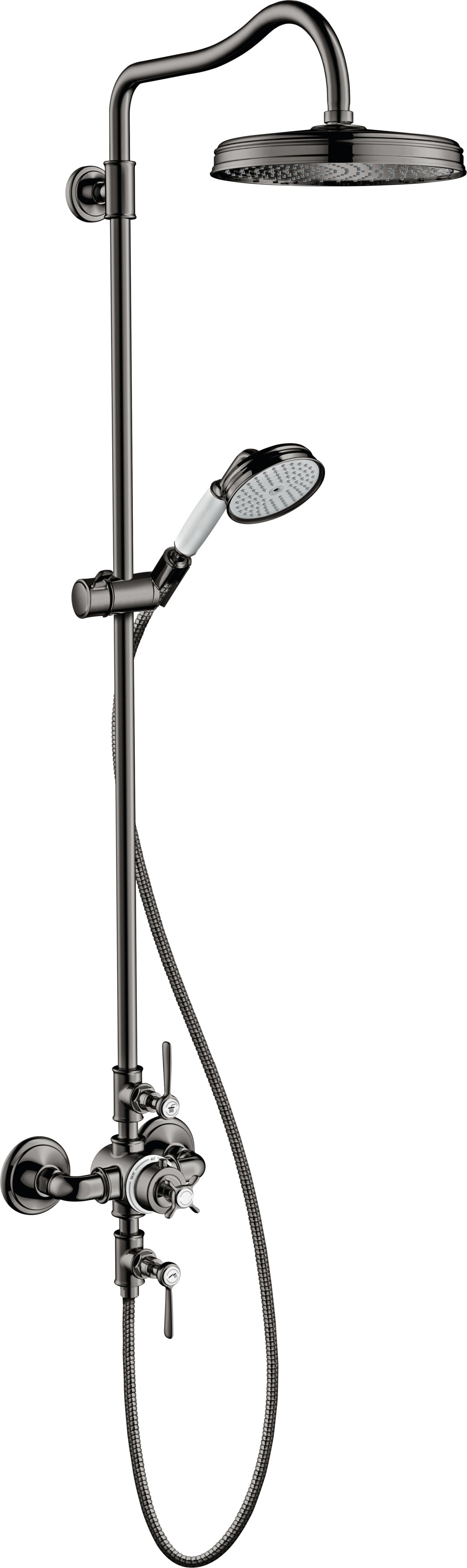 AXOR Montreux Showerpipe with thermostatic mixer and 1jet overhead shower 240
