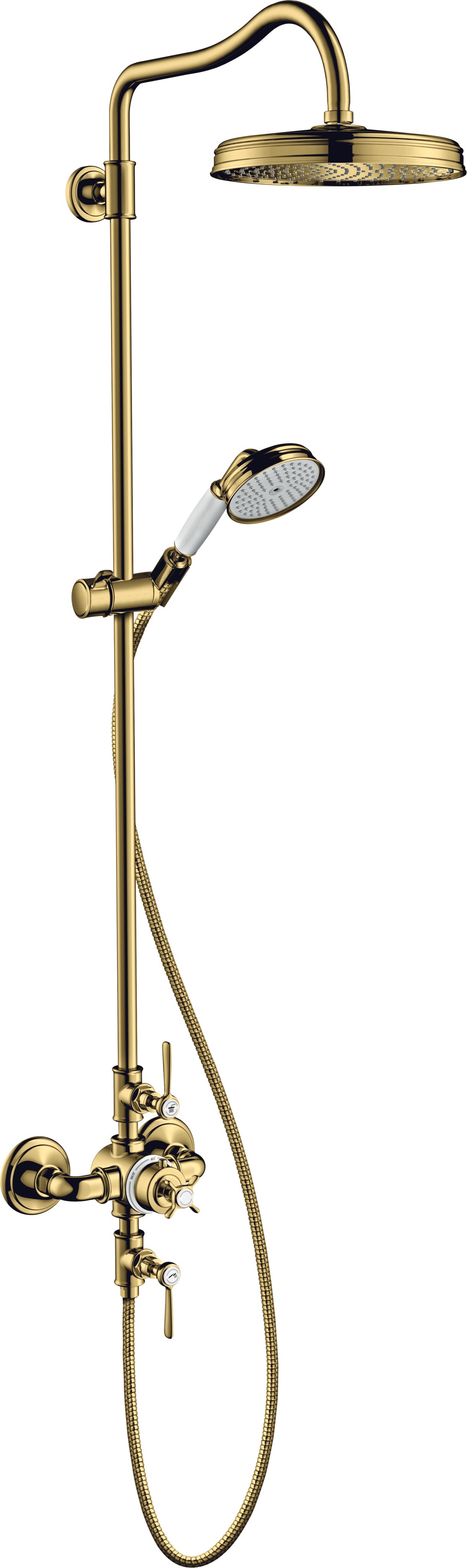 AXOR Montreux Showerpipe with thermostatic mixer and 1jet overhead shower 240