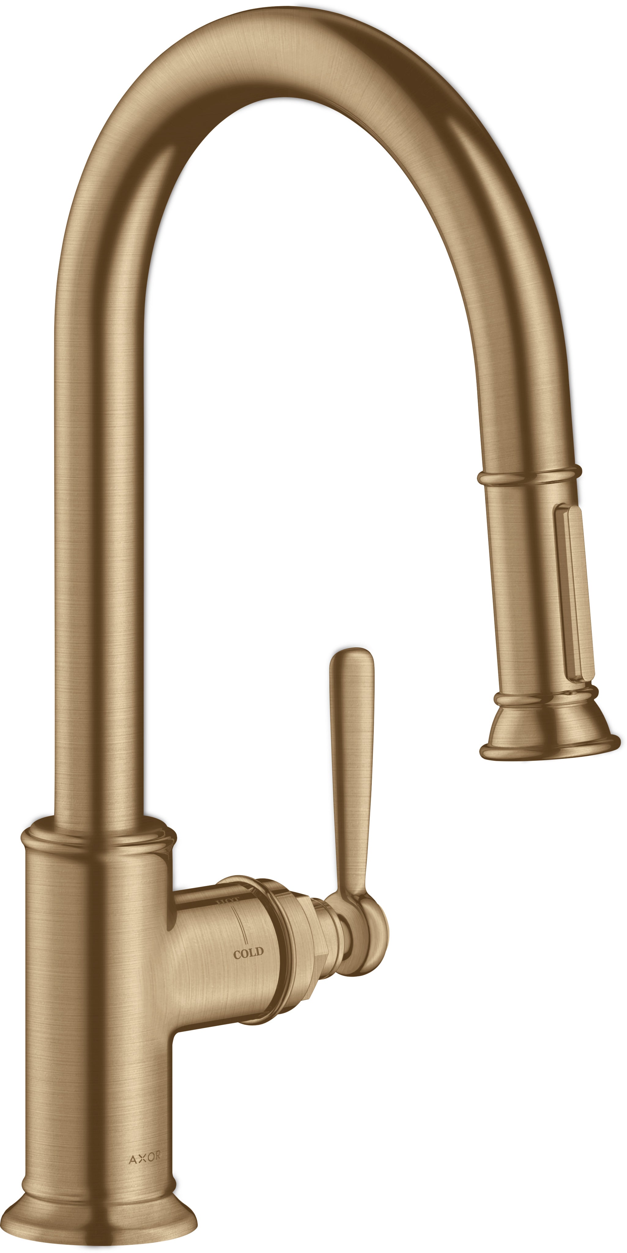 AXOR Montreux Single lever kitchen mixer 180 with pull-out spray