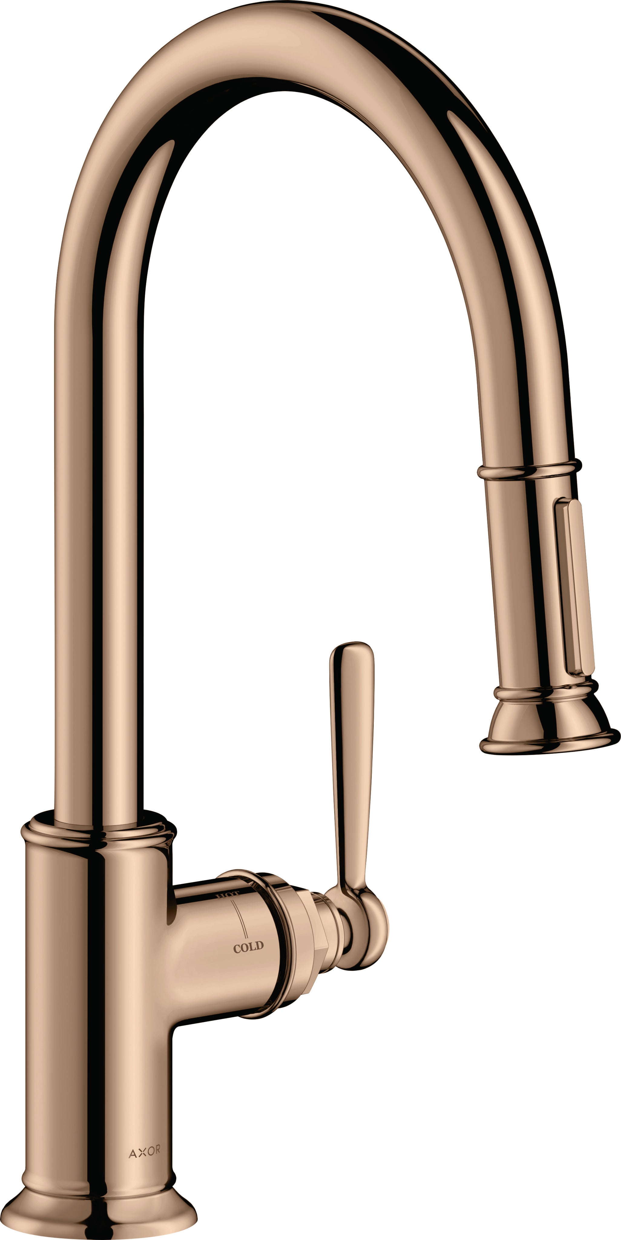 AXOR Montreux Single lever kitchen mixer 180 with pull-out spray