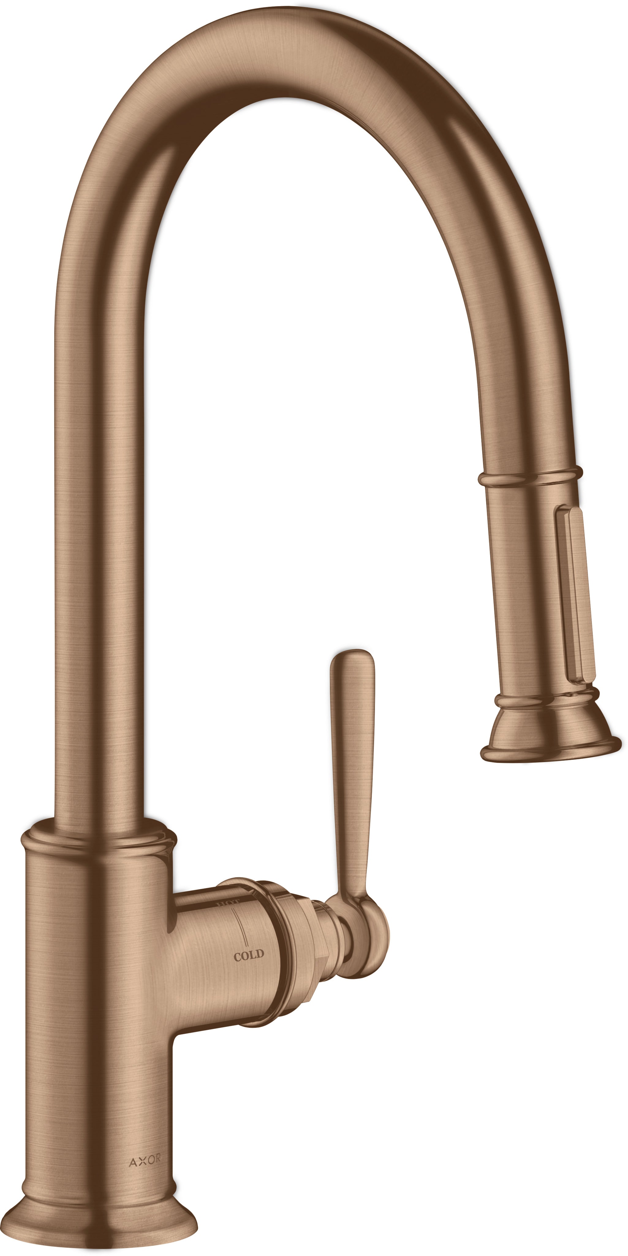 AXOR Montreux Single lever kitchen mixer 180 with pull-out spray