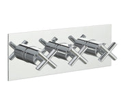SOLEX THERMOSTATIC CONCEALED 2 OUTLET SHOWER VALVE HORIZONTAL