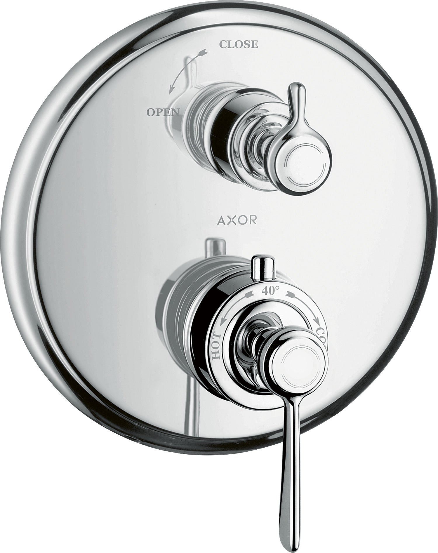 AXOR Montreux Thermostatic mixer for concealed installation with lever handle and shut-off valve