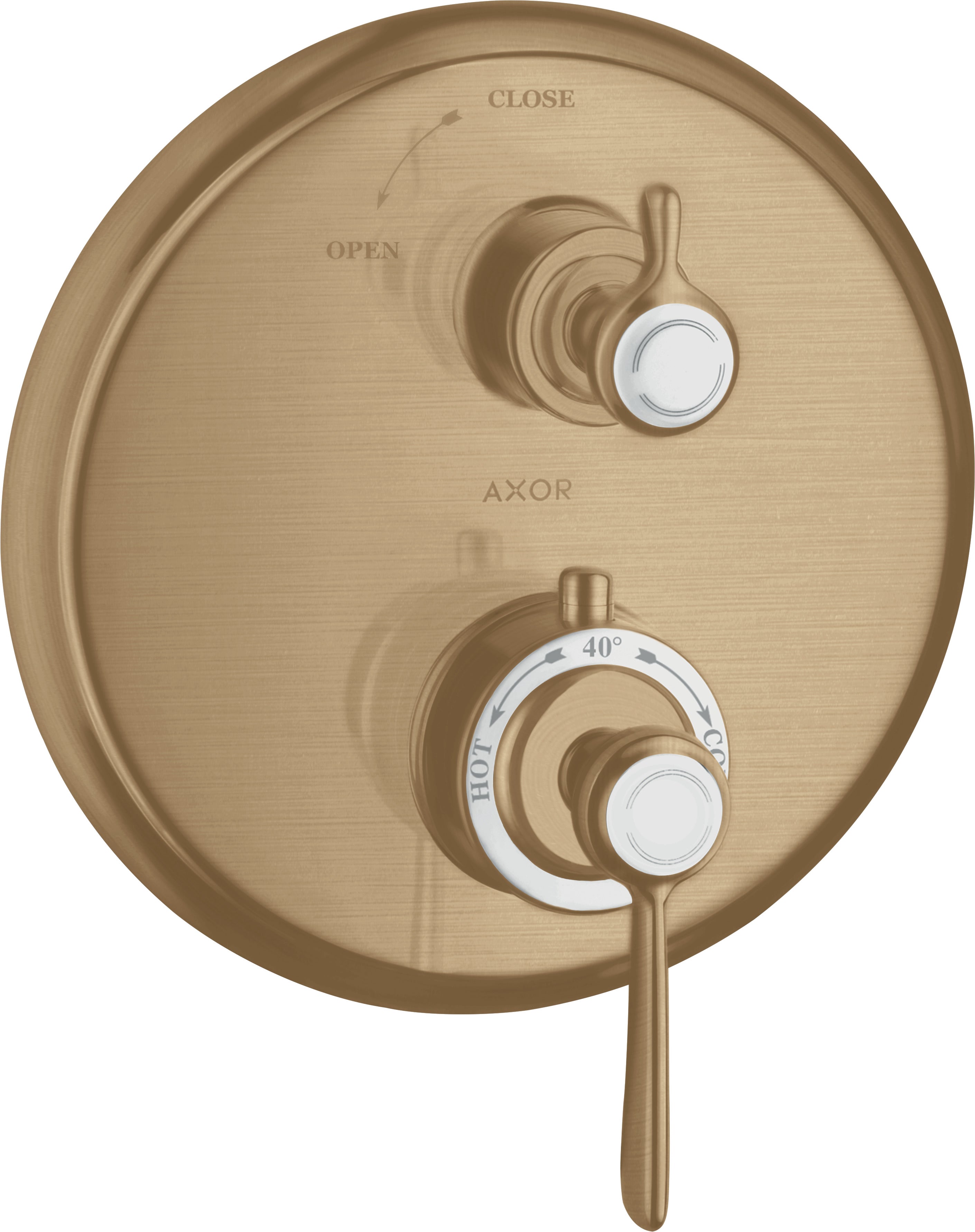 AXOR Montreux Thermostatic mixer for concealed installation with lever handle and shut-off valve