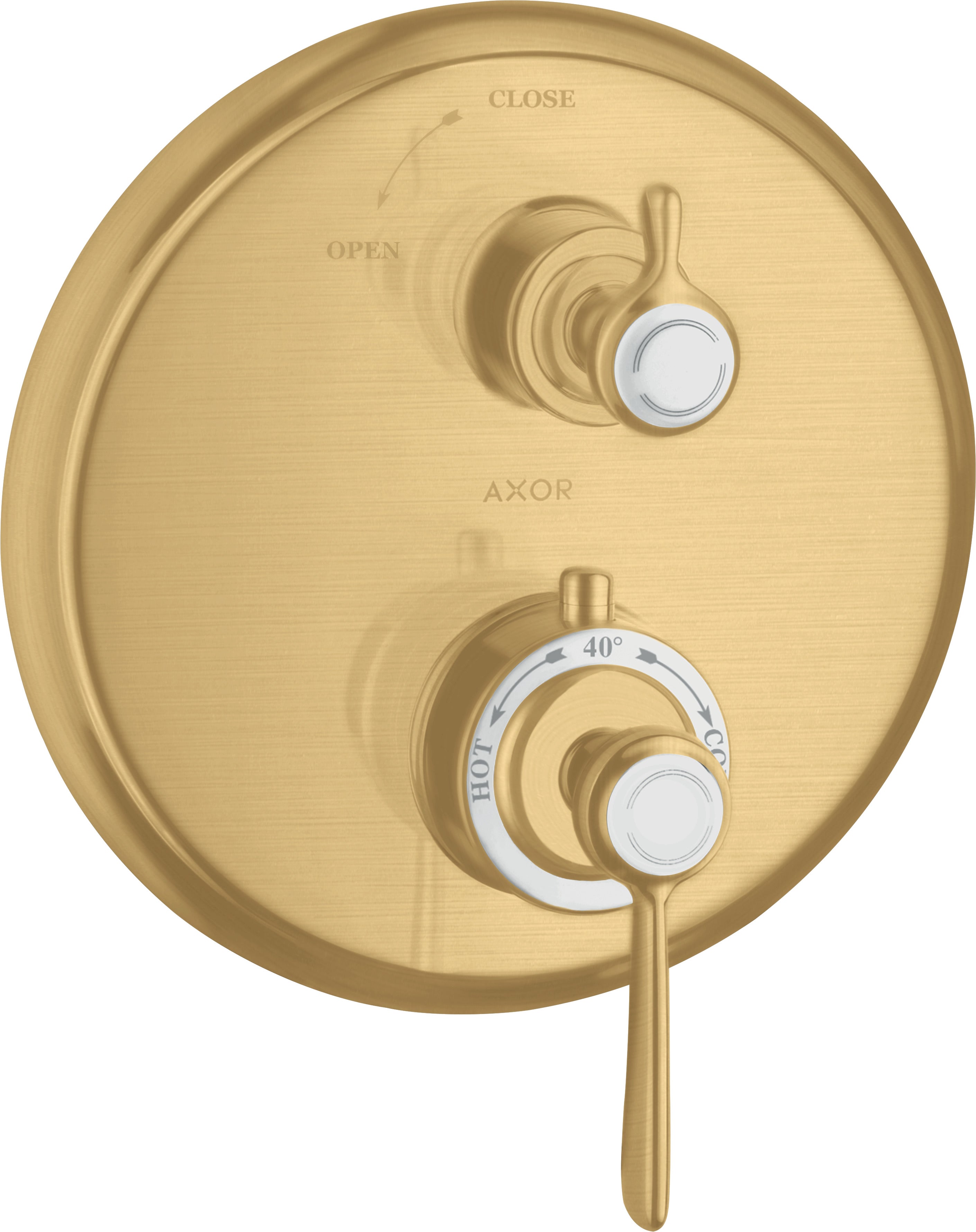 AXOR Montreux Thermostatic mixer for concealed installation with lever handle and shut-off valve