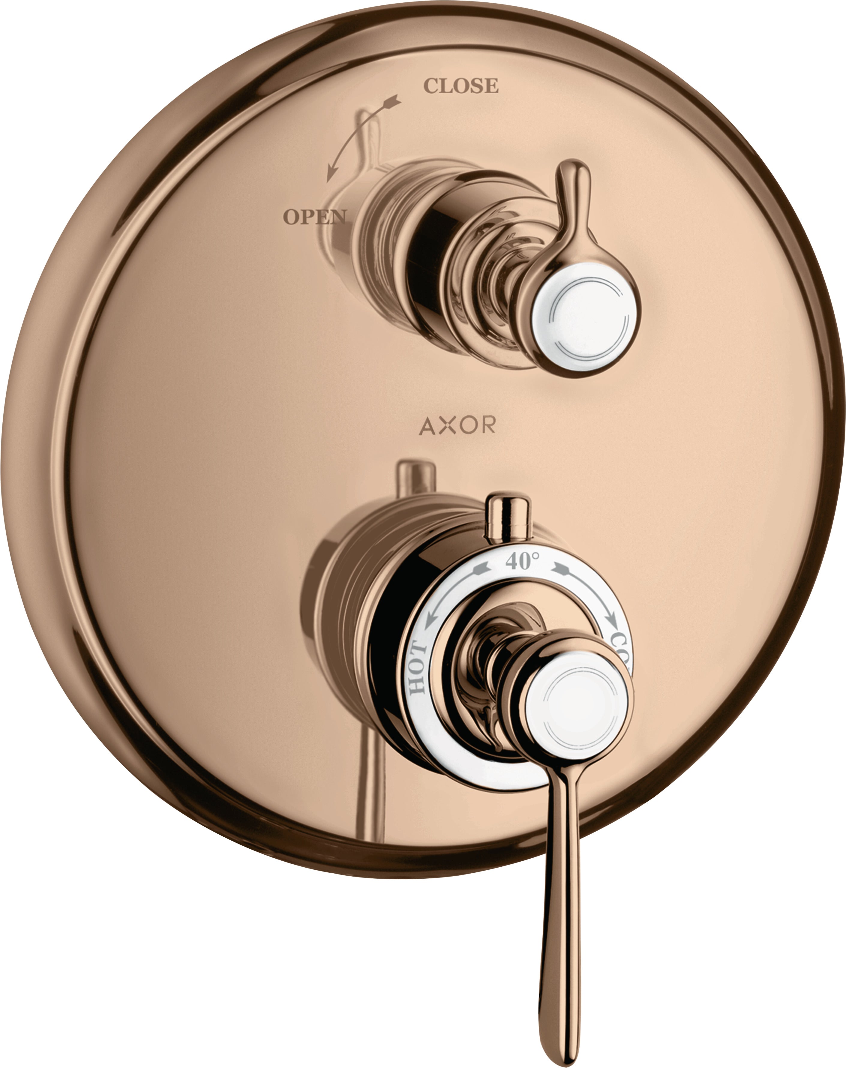 AXOR Montreux Thermostatic mixer for concealed installation with lever handle and shut-off valve