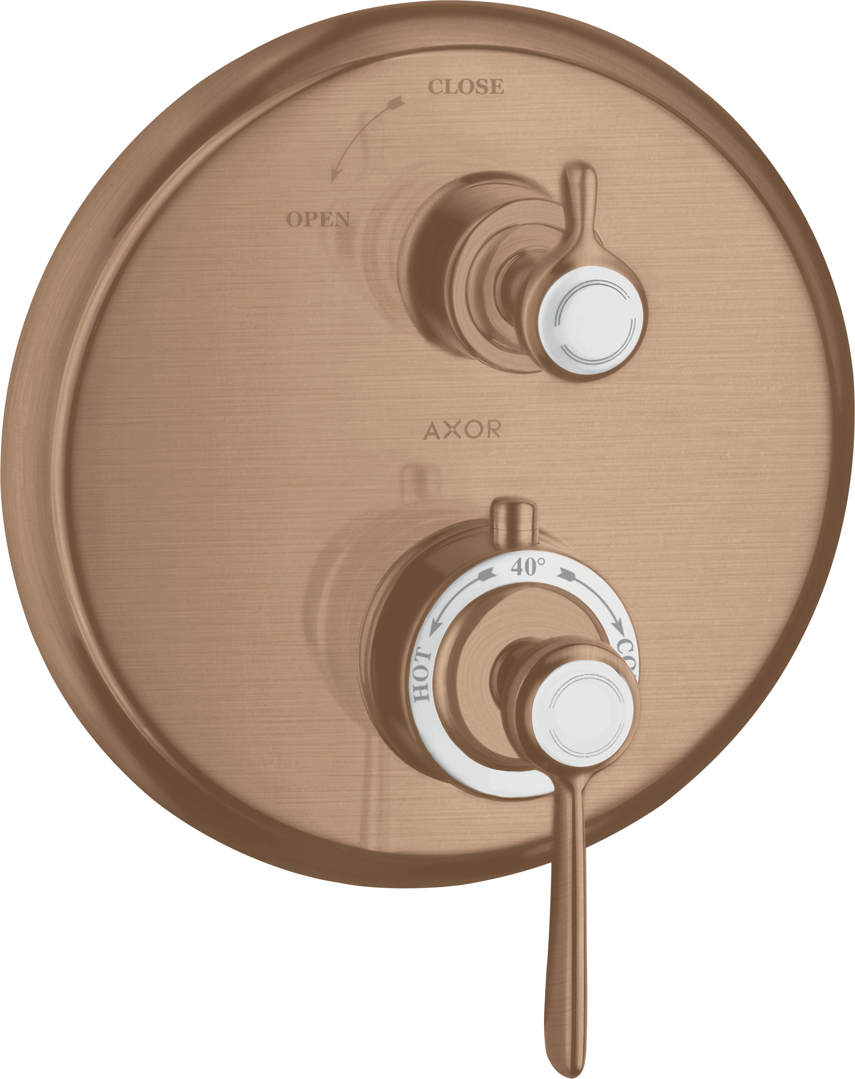 AXOR Montreux Thermostatic mixer for concealed installation with lever handle and shut-off valve